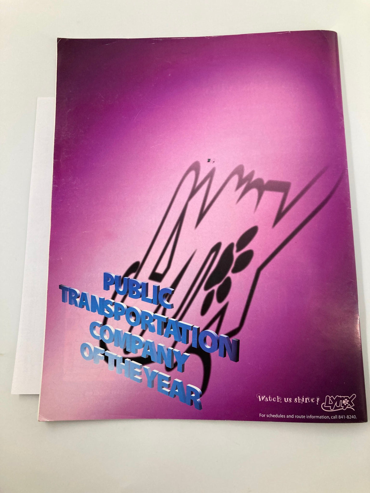 1997 On Deck Official Preview Houston Astros Larry Dierker Astros Skipper, showcasing a cover design for a public transportation company, highlighting 'Company of the Year' award with a vibrant purple background.