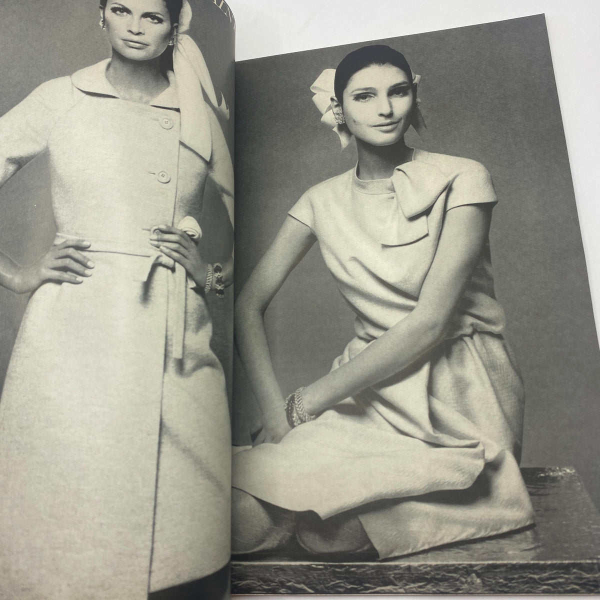 VTG Vogue Magazine April 15, 1967 - Twiggy by Bert Stern highlighting a classic black-and-white fashion spread with elegant models posing in vintage clothing.