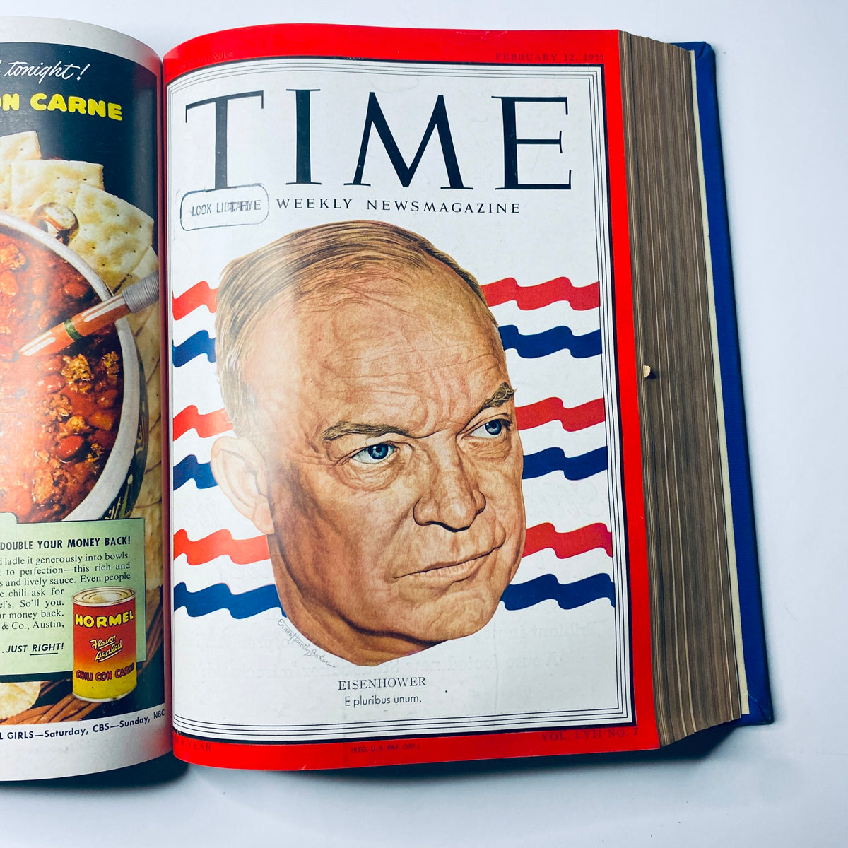 Time Magazine Library Bound Weekly January 1, 1951 - March 26, 1951 featuring General Dwight D. Eisenhower on the February 12, 1951 cover.