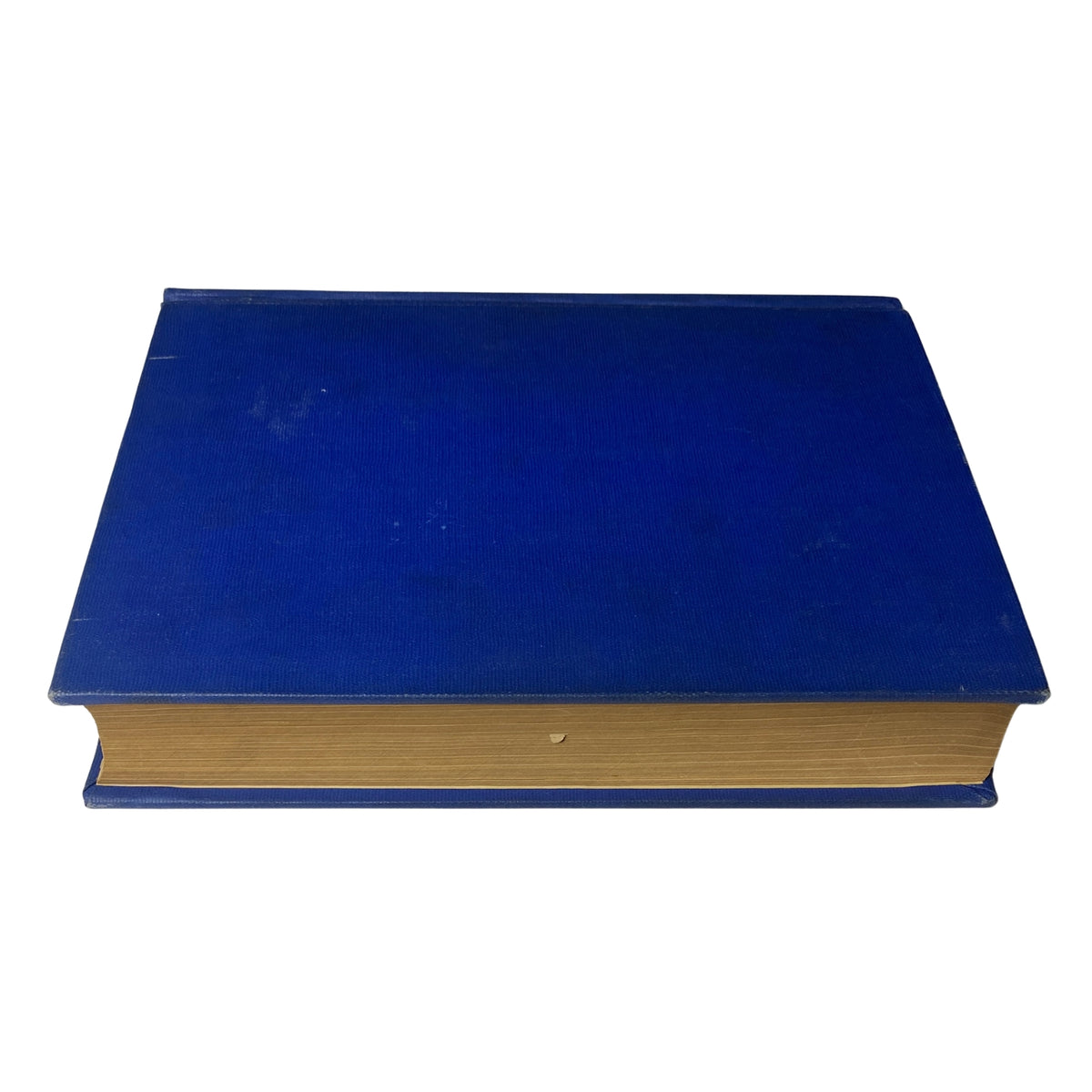 Top view of the Time Magazine Library Bound Weekly collection from January 1 to March 26, 1951, showcasing a blue hardcover and golden edges.