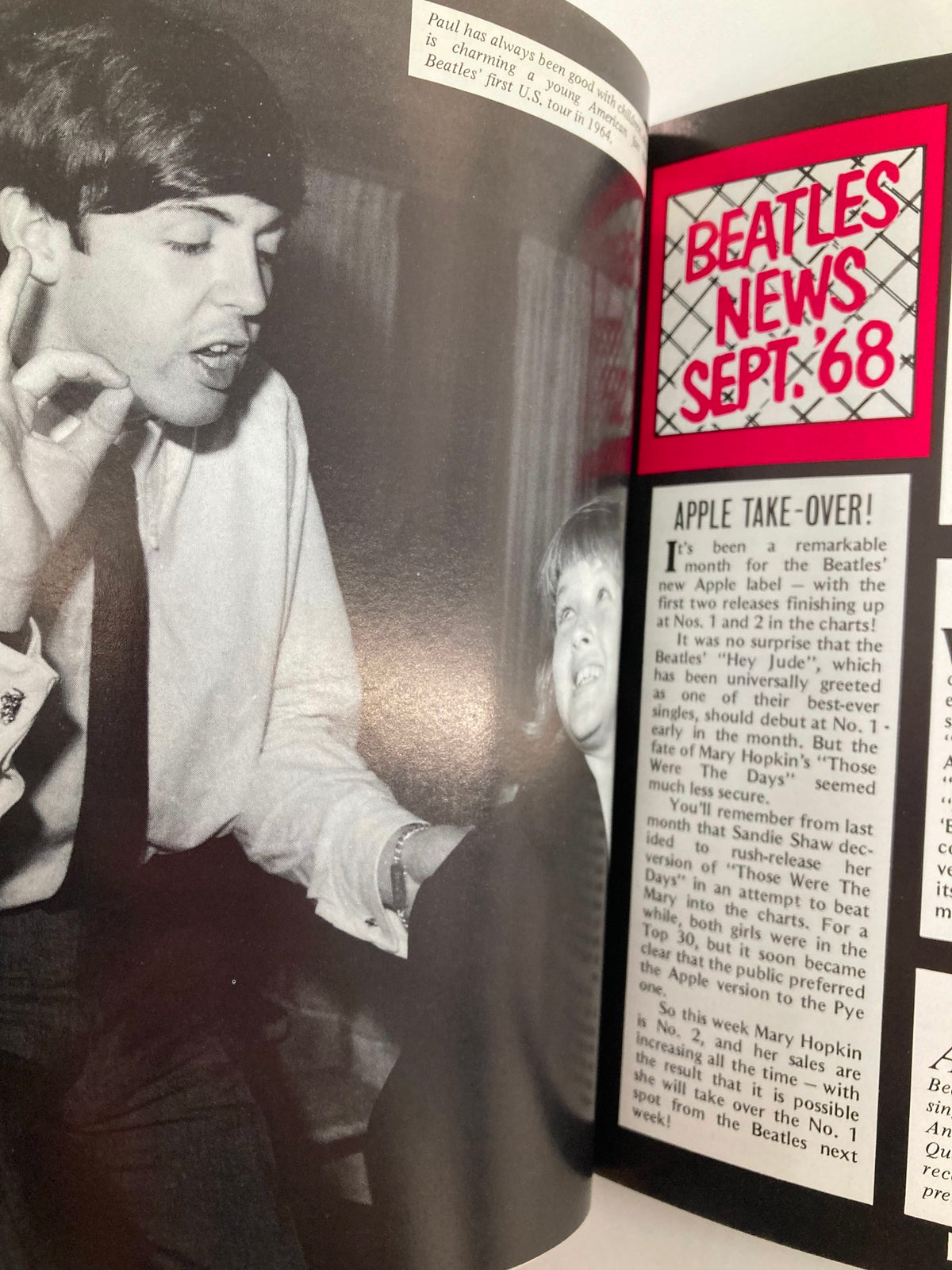 The Beatles Book Monthly Magazine October 1988 No. 150 featuring Paul McCartney engaging with a young fan, demonstrating his charm during the Beatles' early U.S. tour.