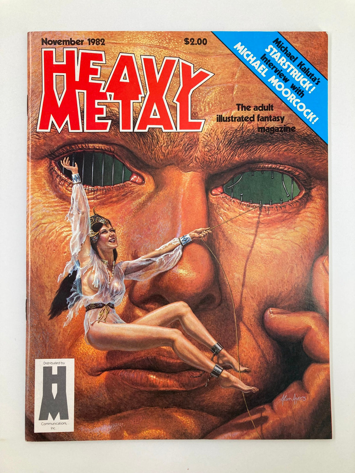 Cover of Heavy Metal Magazine November 1982 featuring striking artwork and the title 'The Voyage of Those Forgotten'.