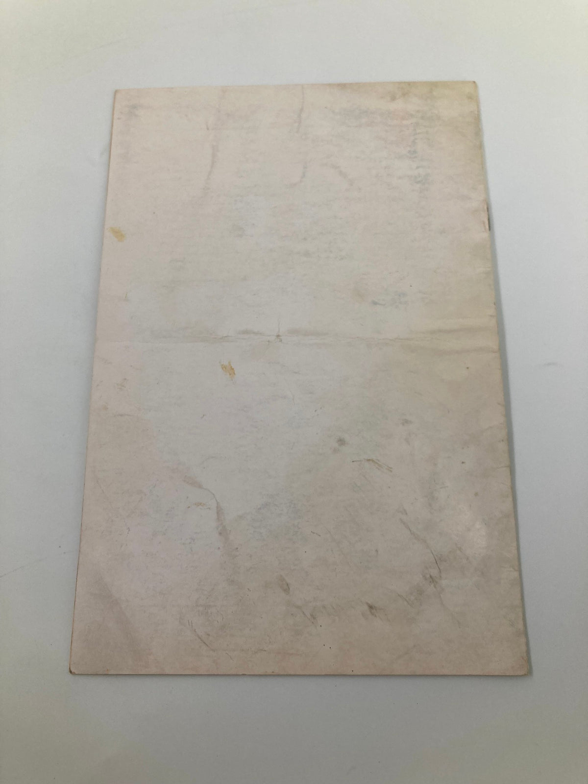 Back cover of the March 22 1949 3rd Annual Governor's Dinner Club Officials Baseball program, showcasing the aged paper condition.