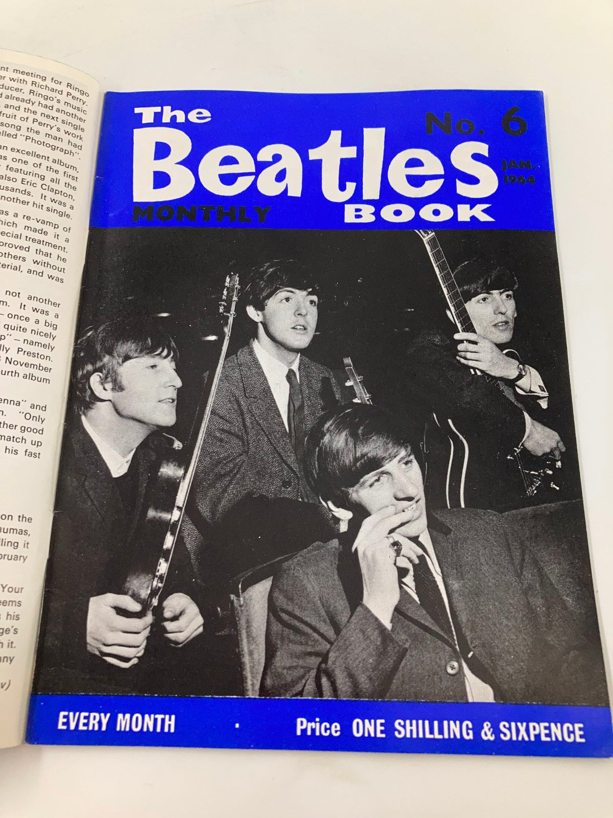 Cover image of The Beatles Book Monthly Magazine October 1976 #6 showcasing The Beatles in a vintage style.