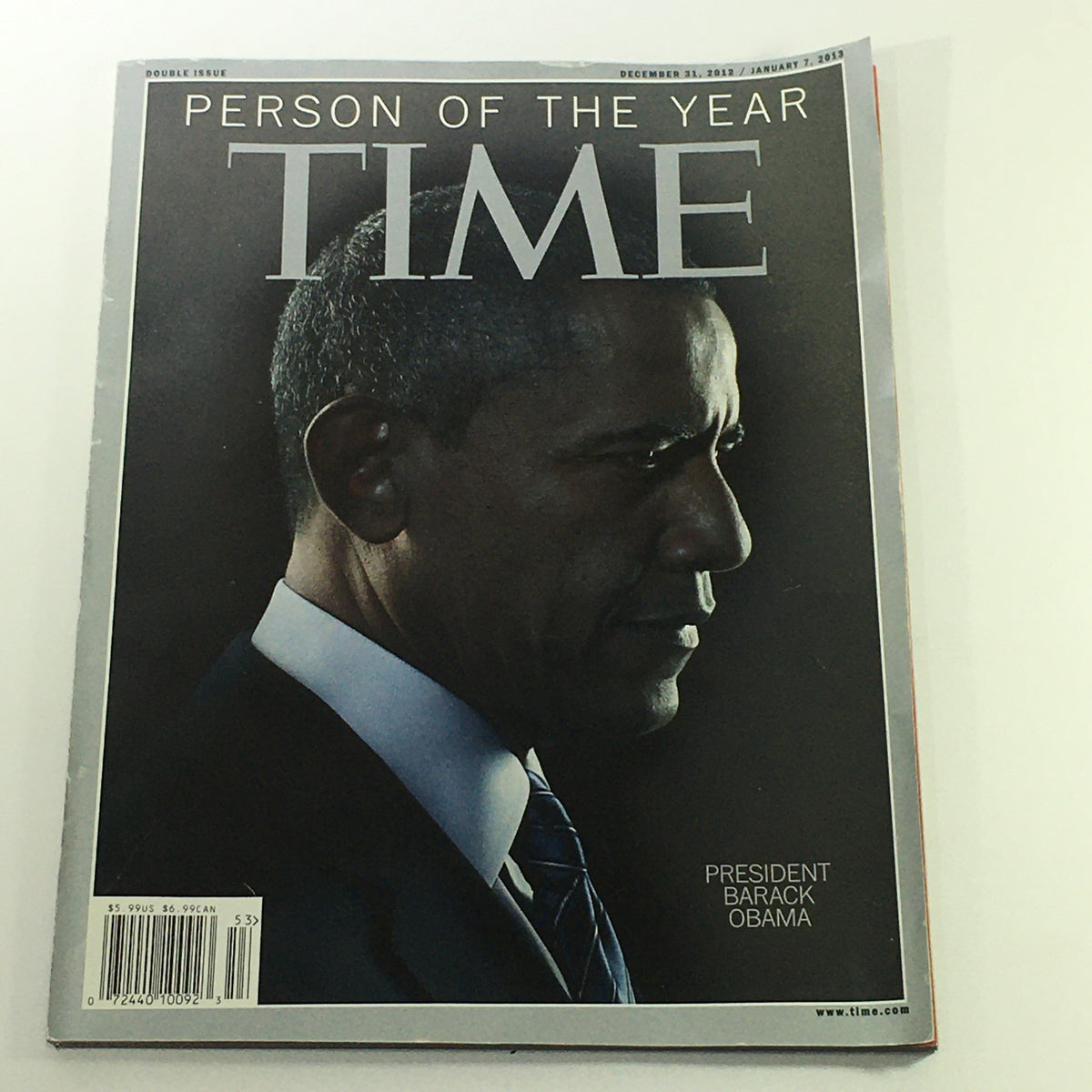 Time Magazine December 31 2012 / January 7 2013 featuring President Barack Obama as Person of the Year on the cover, highlighting a pivotal moment in American politics.