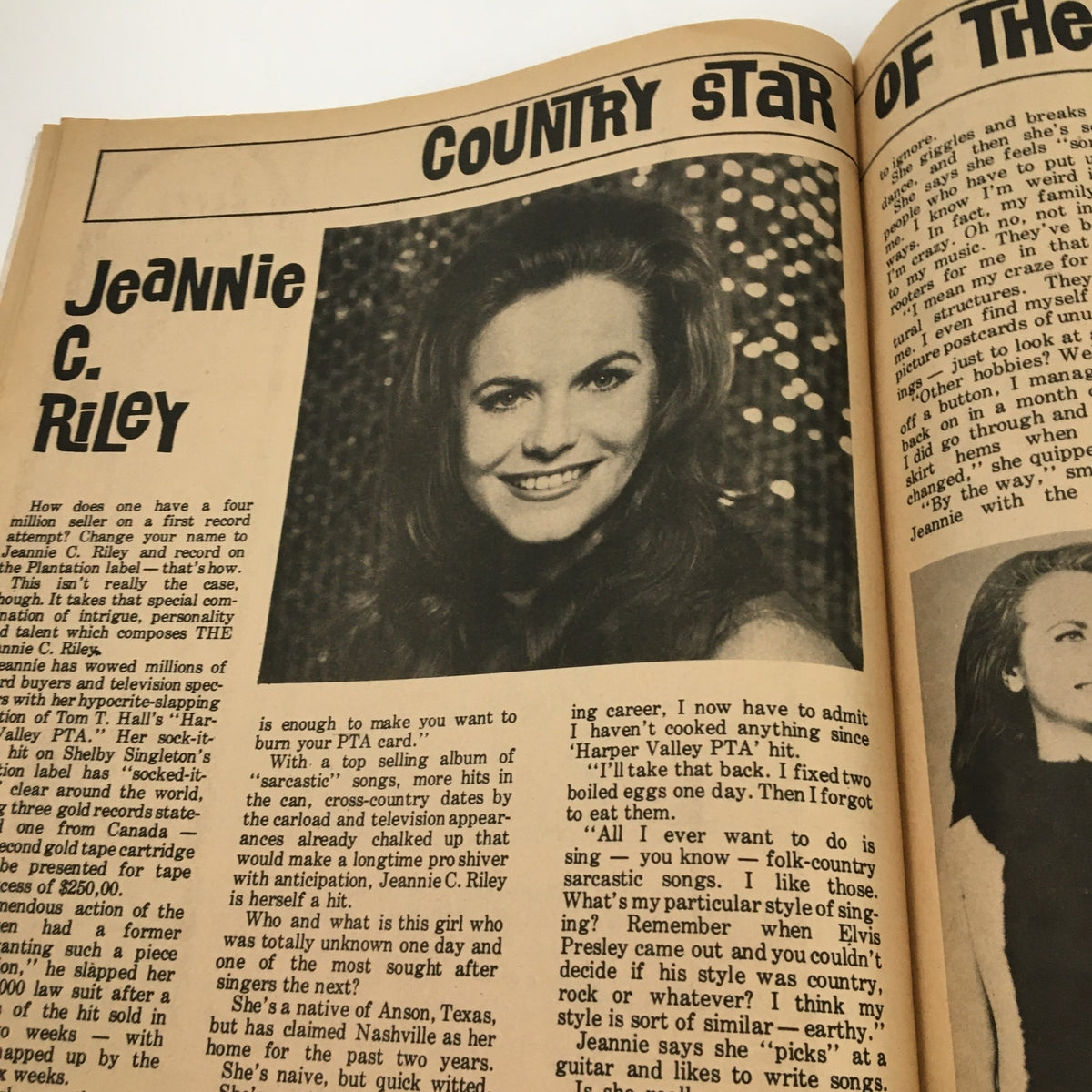 Article featuring Jeannie C. Riley from Song Hits Magazine December 1969, highlighting her rise in country music.