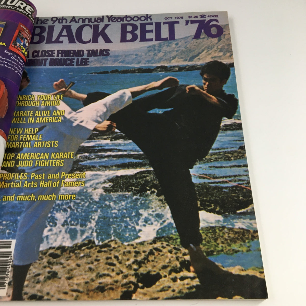 Cover of Black Belt Magazine from 1976 showcasing martial arts, included in the vintage collection of the November 2007 Vol 45 #11 Bruce Lee Issue.