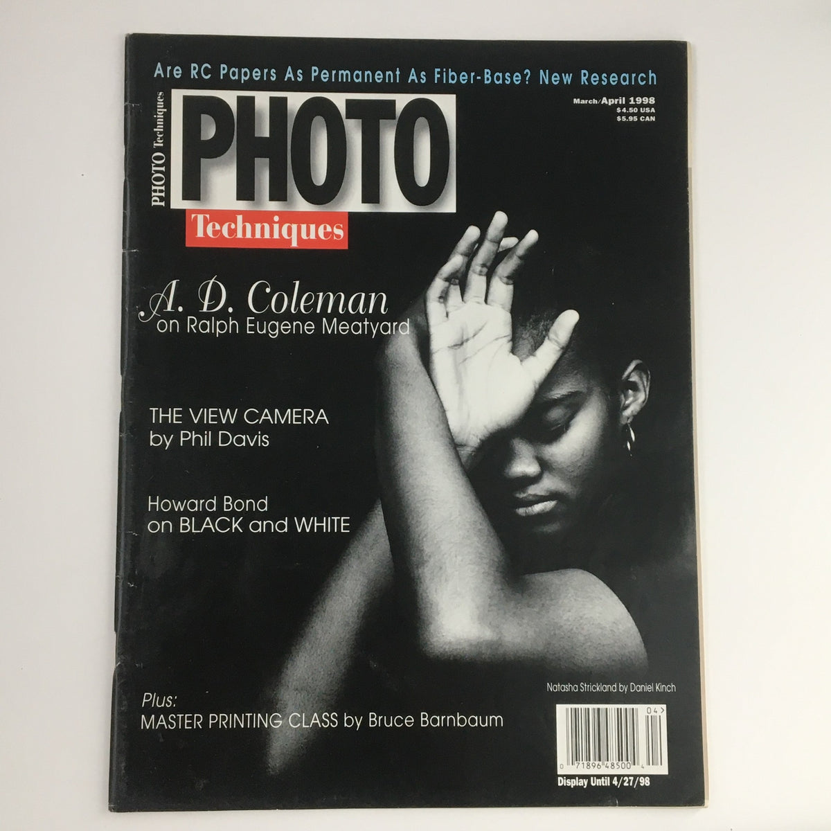 Cover of Photo Techniques Magazine March 1998 featuring Howard Bond on Black and White photography alongside the title and featured articles.