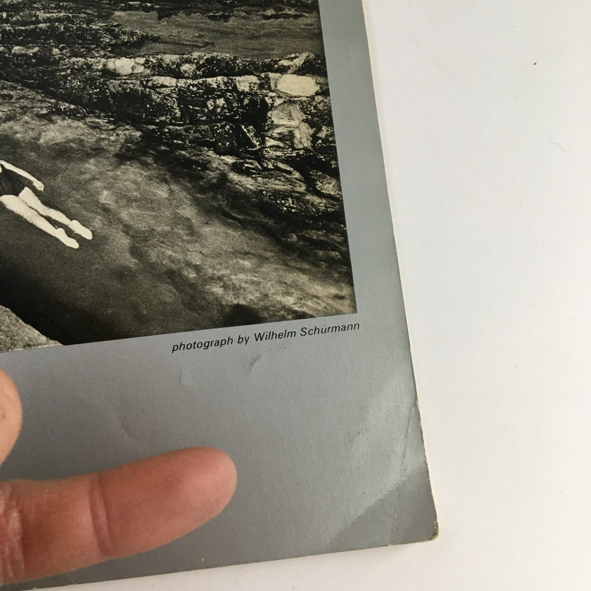 Close-up view of the Creative Camera Magazine April 1976 cover, highlighting the photograph by Wilhelm Schürmann and the magazine's title.