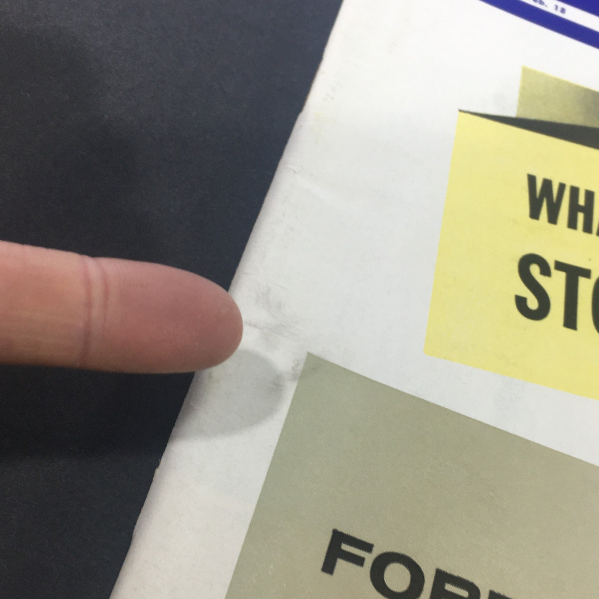 Detail from the cover of the February 25, 1963 U.S. News & World Report Magazine showing additional headlines about the stock market and foreign aid.