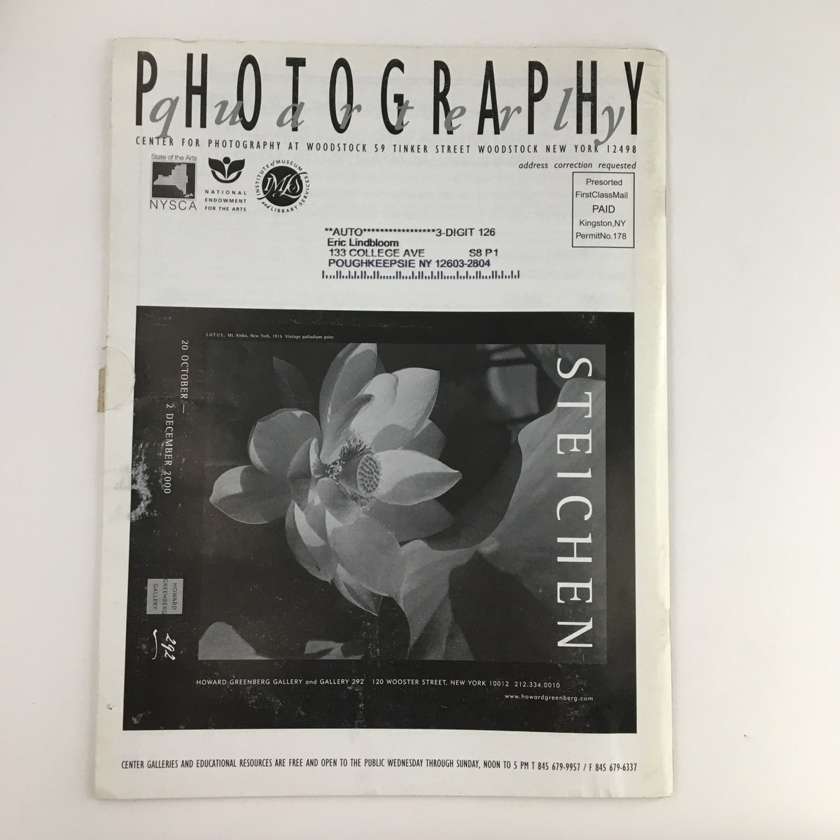 Cover of the Photography Quarterly Auction Catalog 2000 #78: To Have & To Hold, An Invitation, featuring artistic floral photography and a vintage style layout.