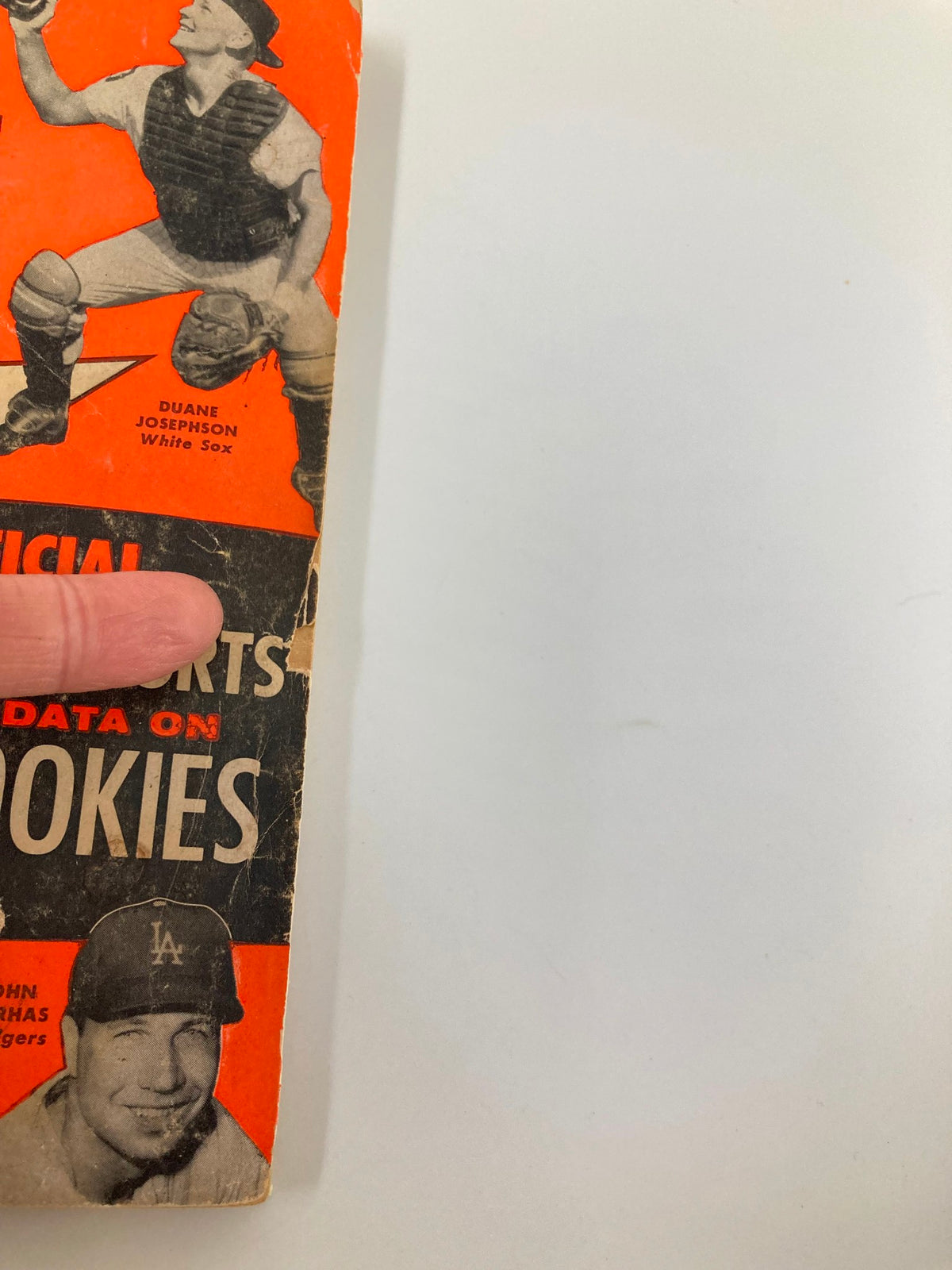 Detailed view of the VTG Baseball Digest March 1967 cover, highlighting players Duane Josephson, Mike Epstein, Luke Walker, and John Werhas, with a vintage design.