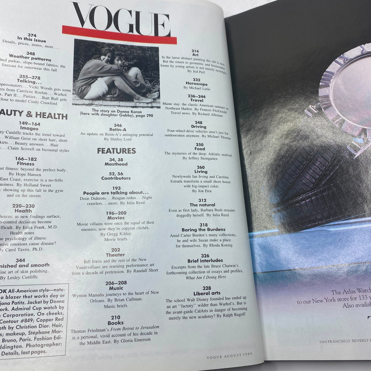 Vintage Vogue Magazine August 1989 Tatjana Patitz by Peter Lindbergh No Label