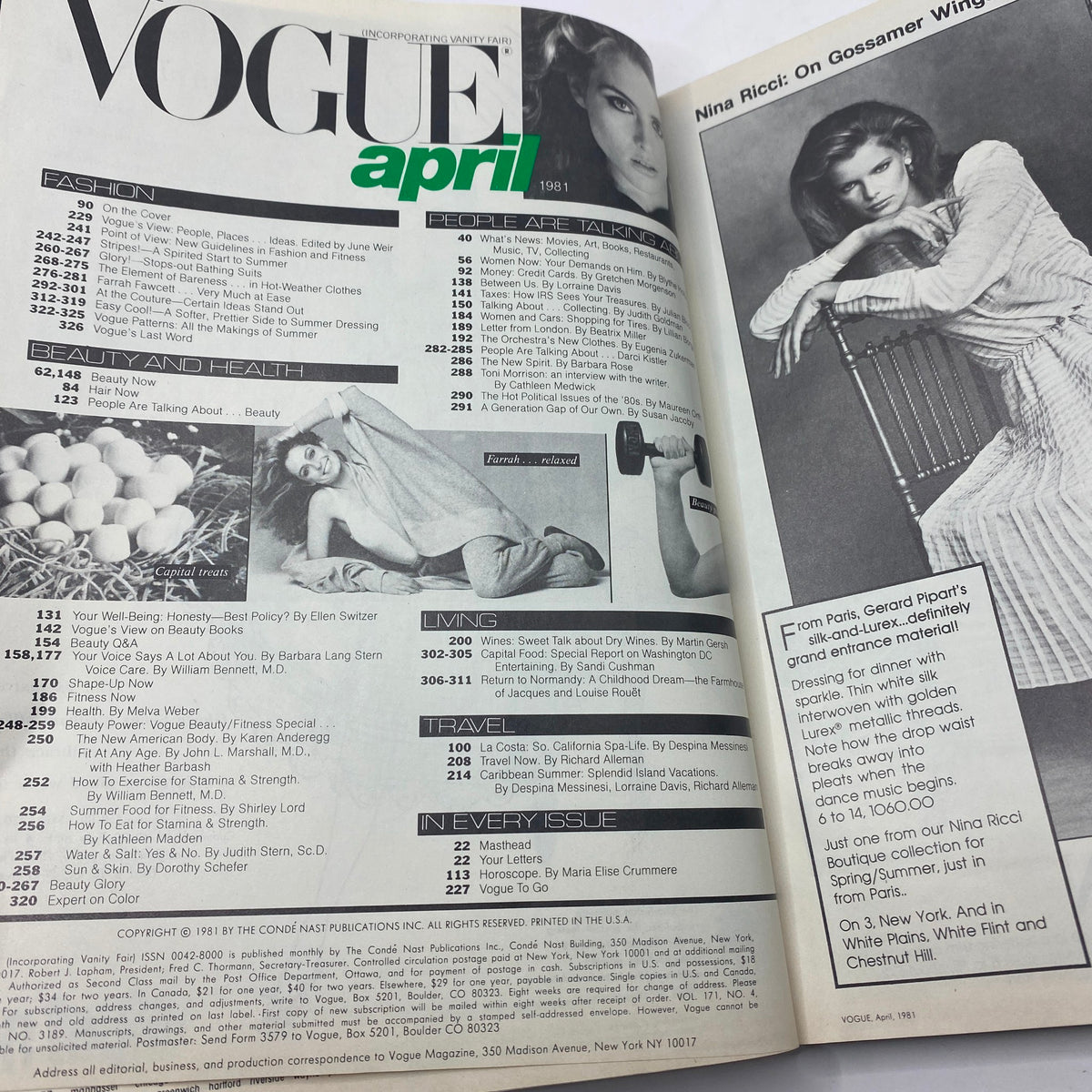 Vintage Vogue Magazine July 1984 Kim Alexis by Richard Avedon