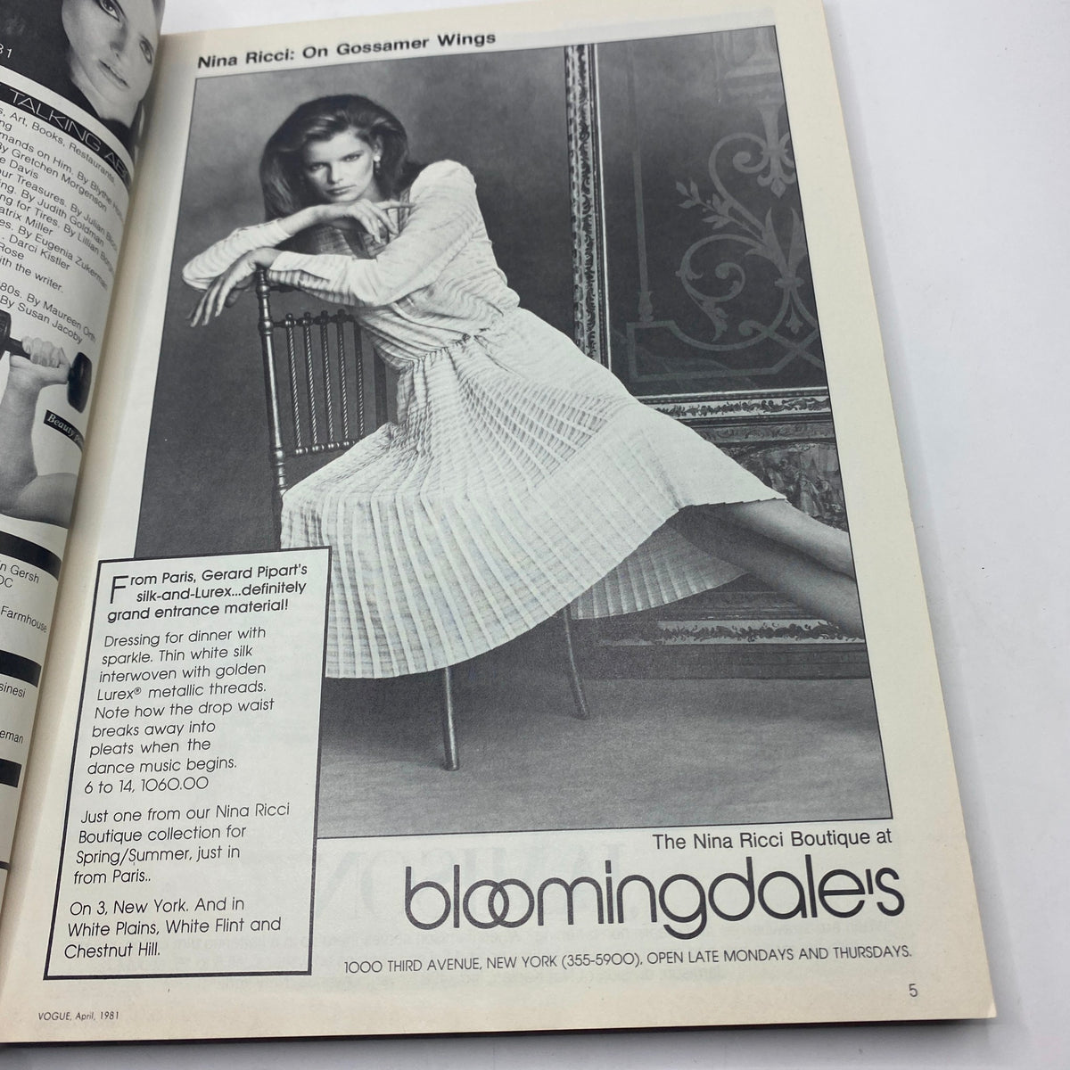 Vintage Vogue Magazine July 1984 Kim Alexis by Richard Avedon