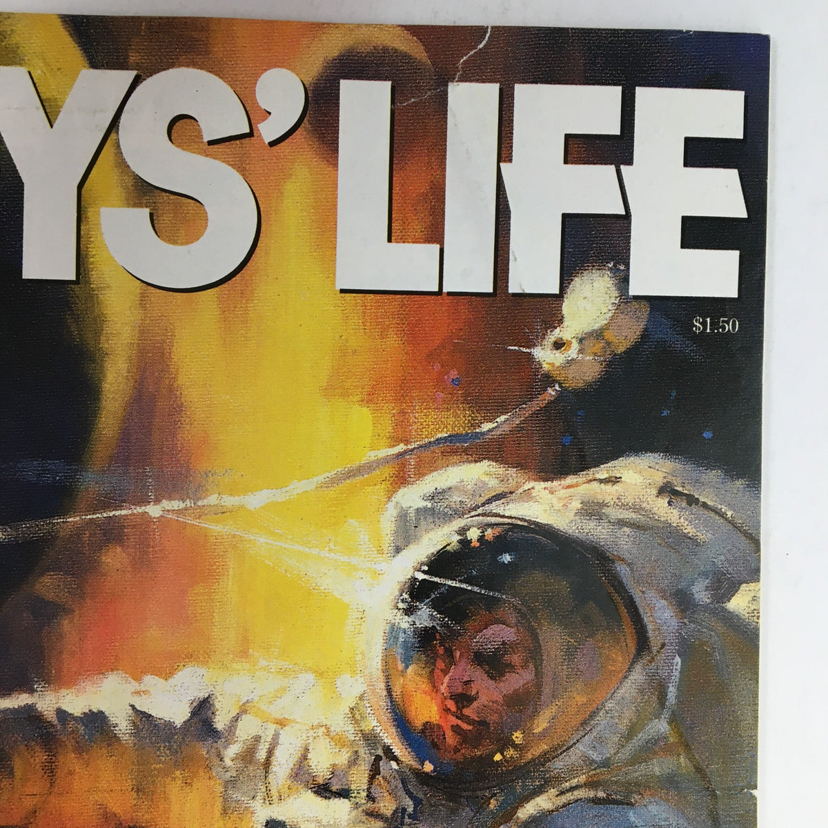 Cover of Boys' Life Magazine September 1989 featuring a vibrant illustration of an astronaut, symbolizing space exploration, alongside the magazine's bold title.