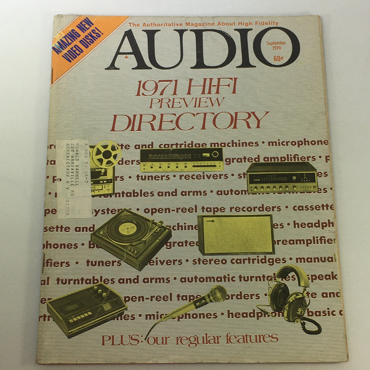 Cover of VTG Audio & Music Magazine September 1970 - 1971 HiFi Review Directory featuring vintage audio equipment and a classic design.