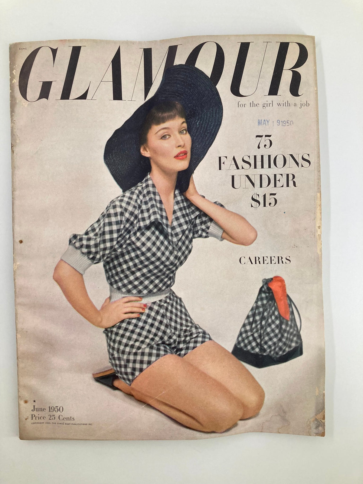 Vintage Glamour Magazine June 1950 Bathing Suits Complete with Cover-Ups No Label