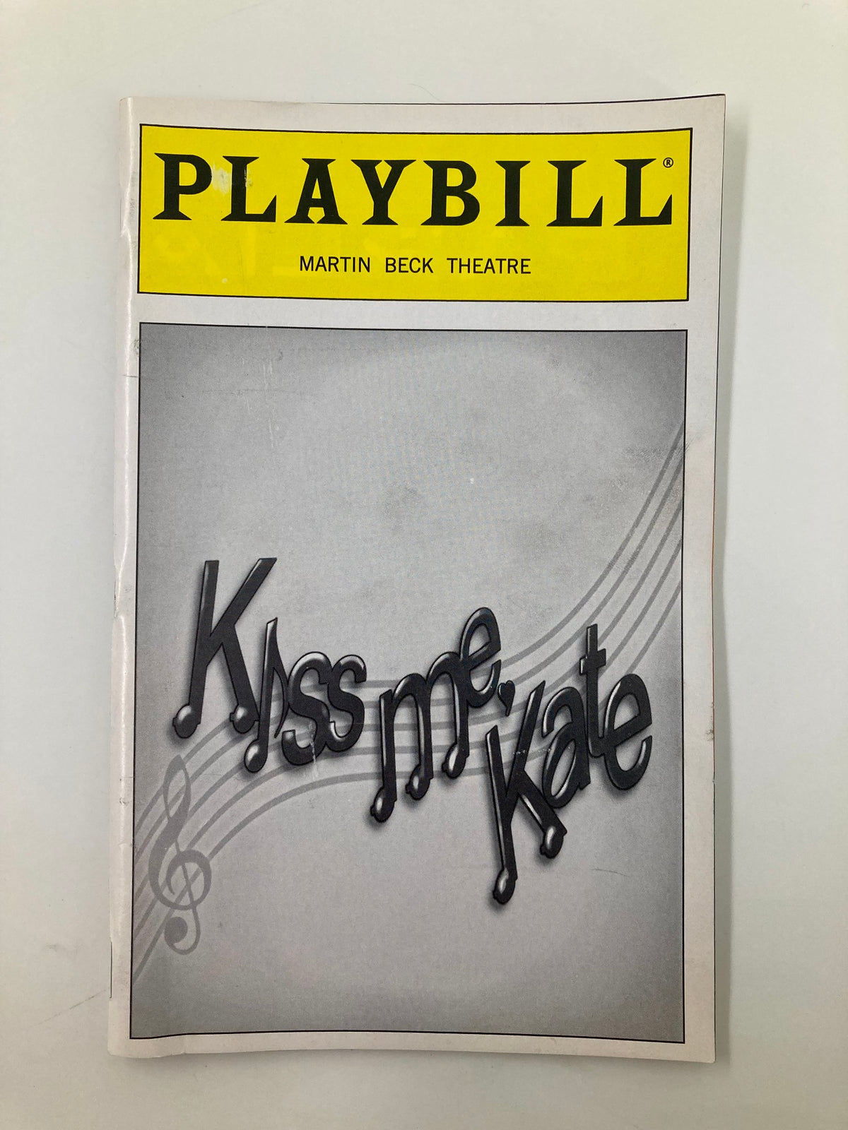 2000 Playbill for Kiss Me, Kate at Martin Beck Theatre featuring a stylish cover design.