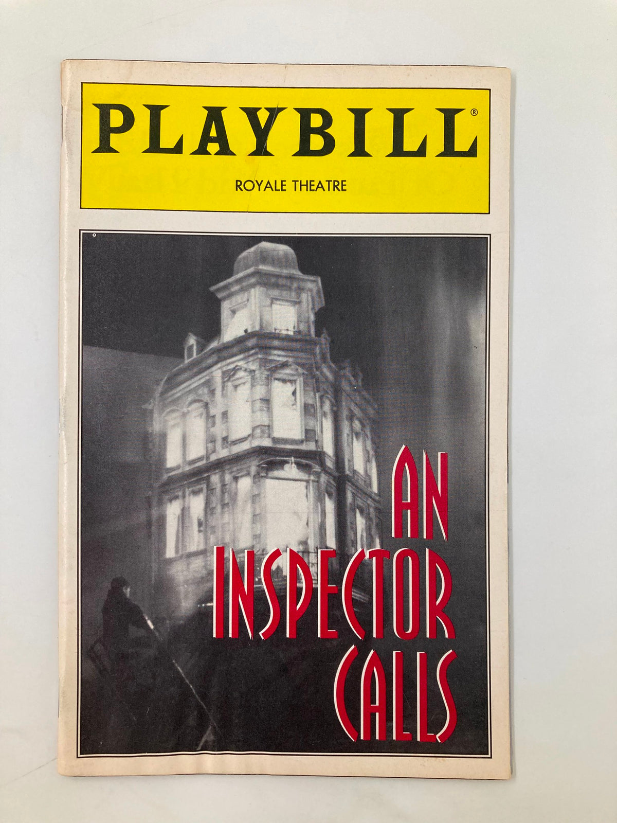 1995 Playbill for An Inspector Calls at the Royale Theatre featuring a dramatic cover design.