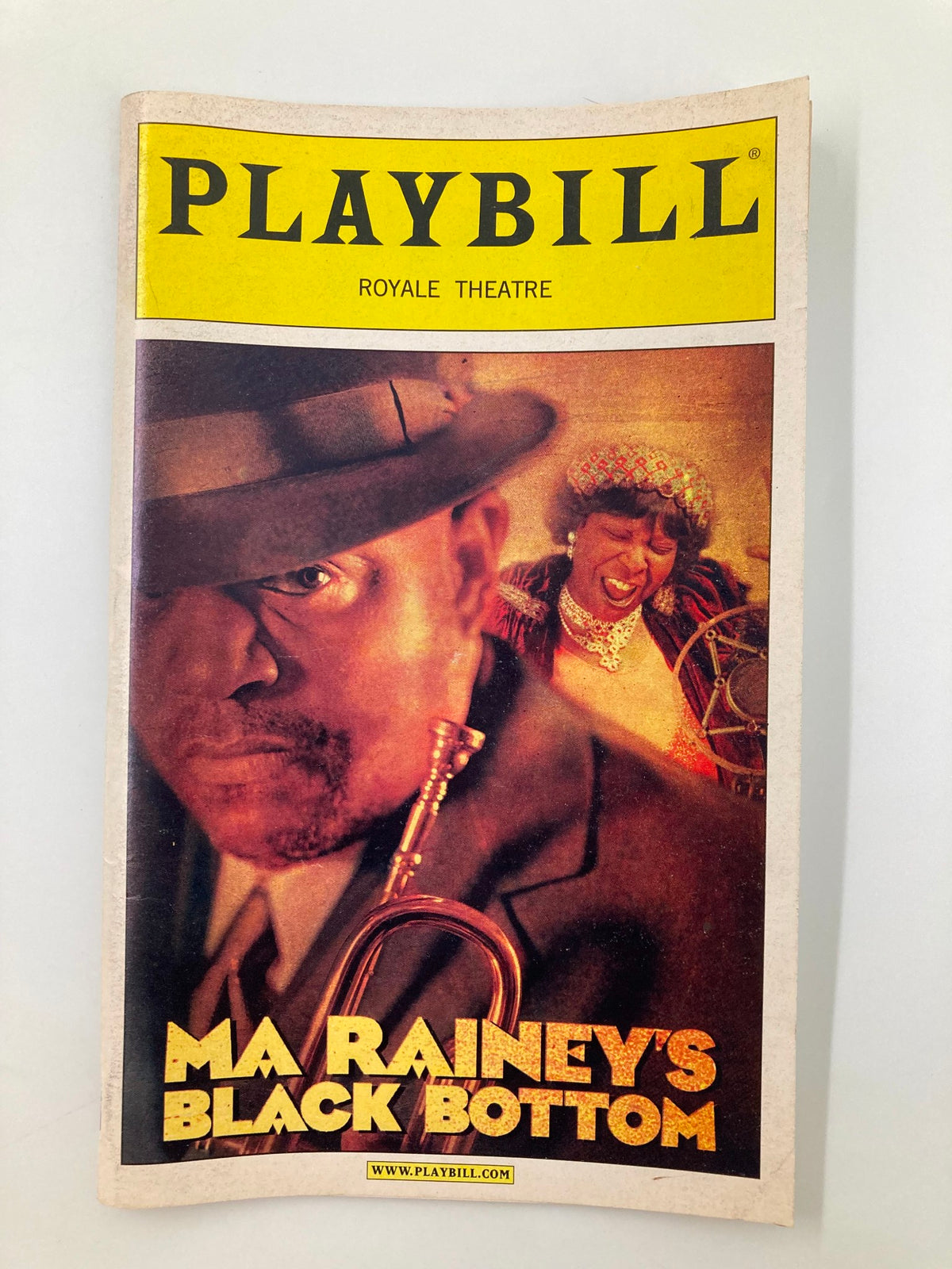 2003 Playbill for Ma Rainey's Black Bottom at the Royale Theatre featuring Whoopi Goldberg, showcasing a vibrant cover with iconic imagery from the production.