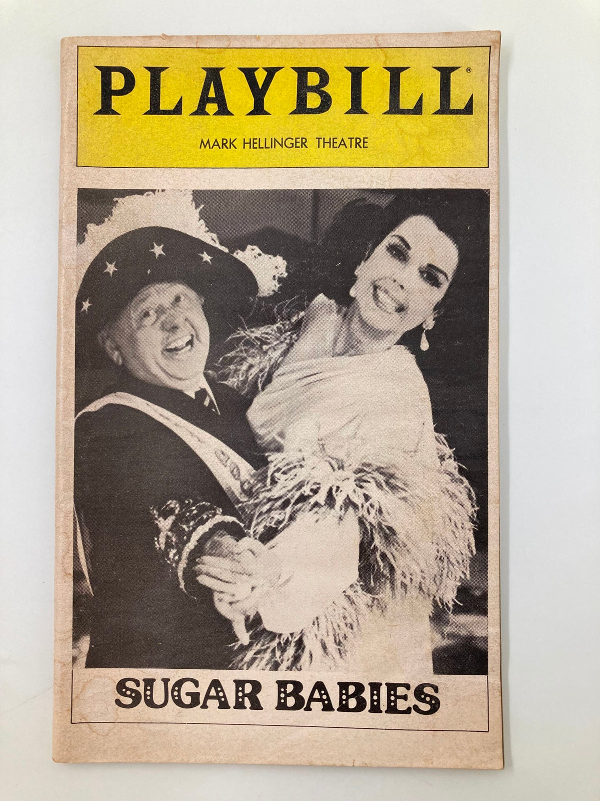 1981 Playbill for Sugar Babies at Mark Hellinger Theatre featuring Mickey Rooney and Ann Miller, showcasing classic Broadway memorabilia.