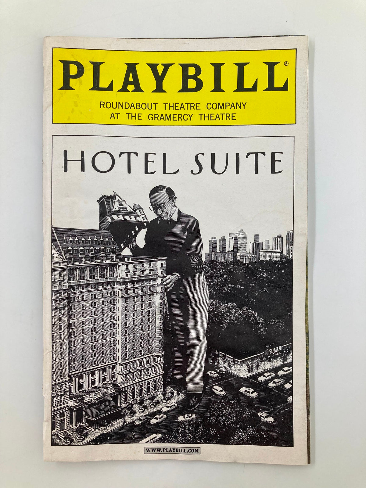 2000 Playbill for Hotel Suite at the Gramercy Theatre featuring a unique cover design and captivating imagery.