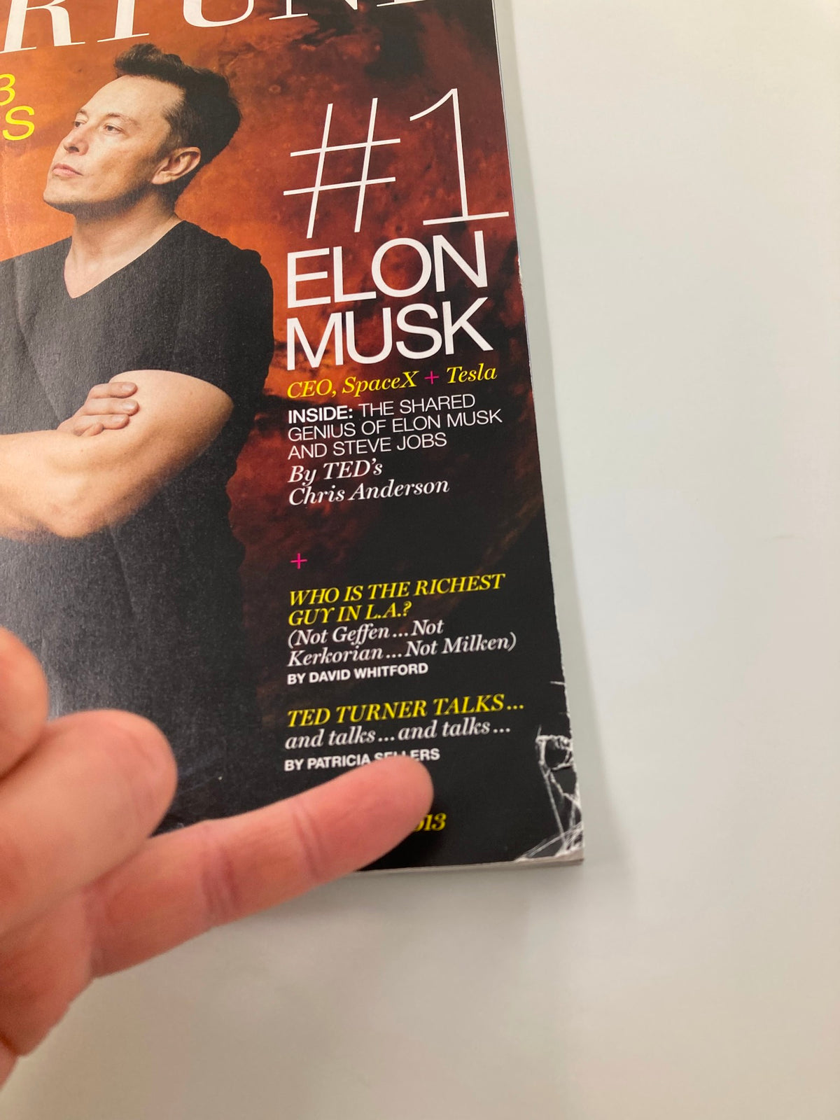 Cover of Fortune Magazine December 9 2013 featuring Elon Musk as CEO of Space-X and Tesla, highlighting his achievements and innovations in technology.