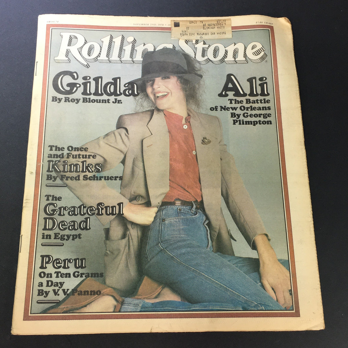 Vintage Rolling Stone Magazine from November 2, 1978, featuring Gilda Alejandra Bianchi on the cover, showcasing a vibrant music culture of the 1970s with articles on Kinks, Grateful Dead, and more.