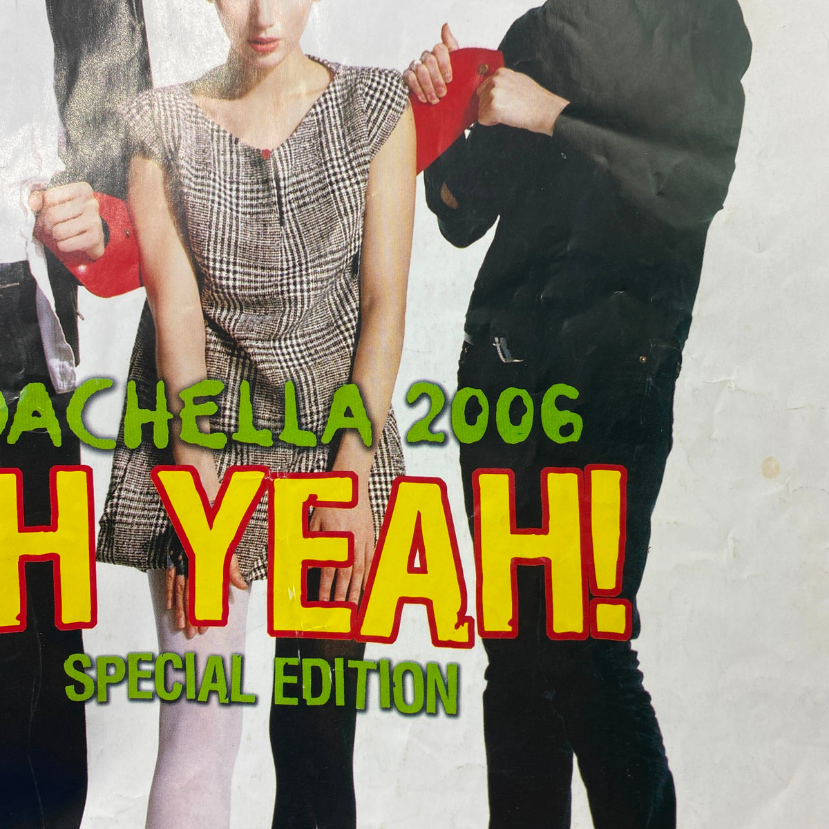Close-up detail of Zero Magazine April 2006 cover with 'Coachella 2006 Oh Yeah!' text, showcasing the magazine's focus on the iconic music festival.