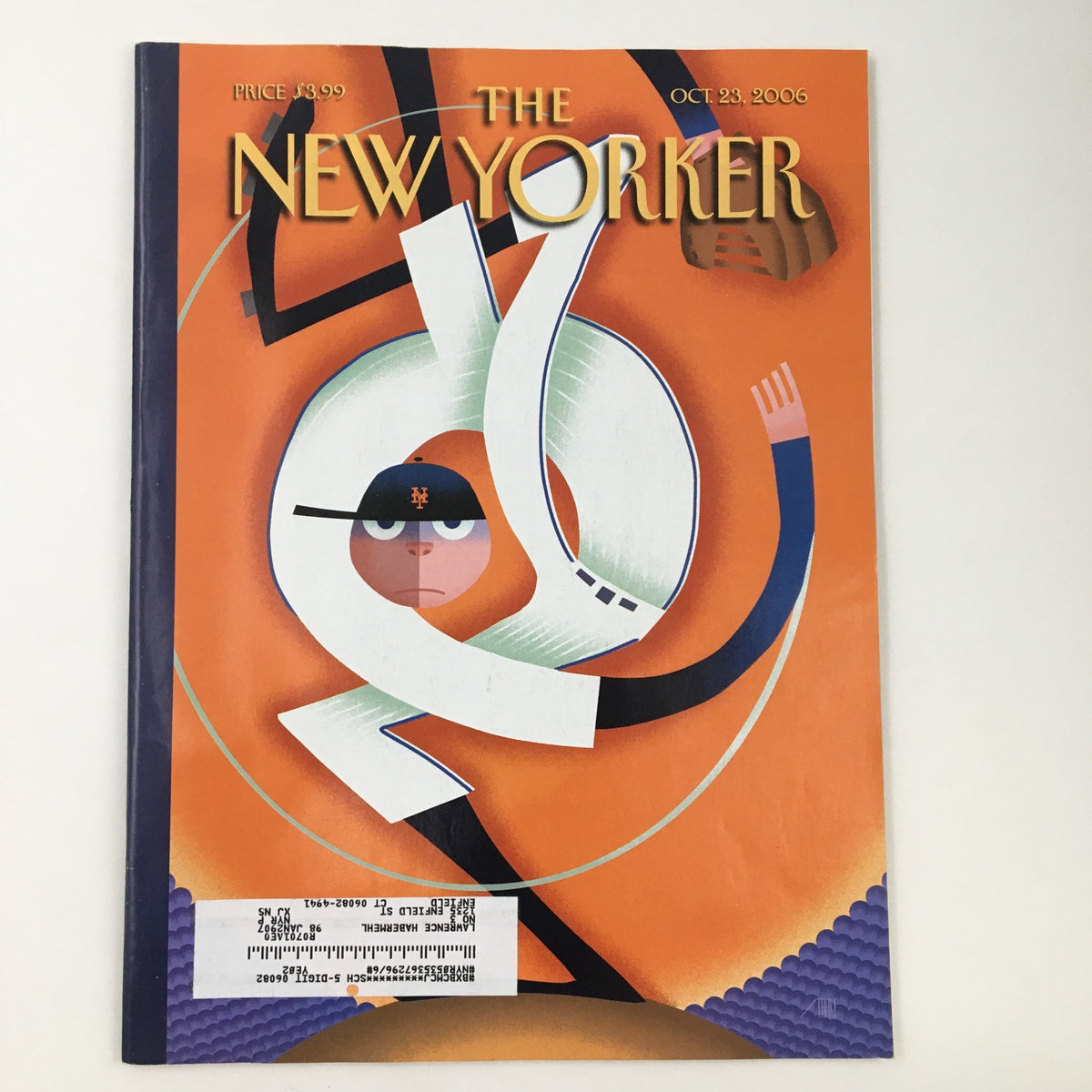 Cover image of The New Yorker October 23 2006, featuring vibrant theme art by Bob Staake, showcasing whimsical illustrations in a striking orange layout.