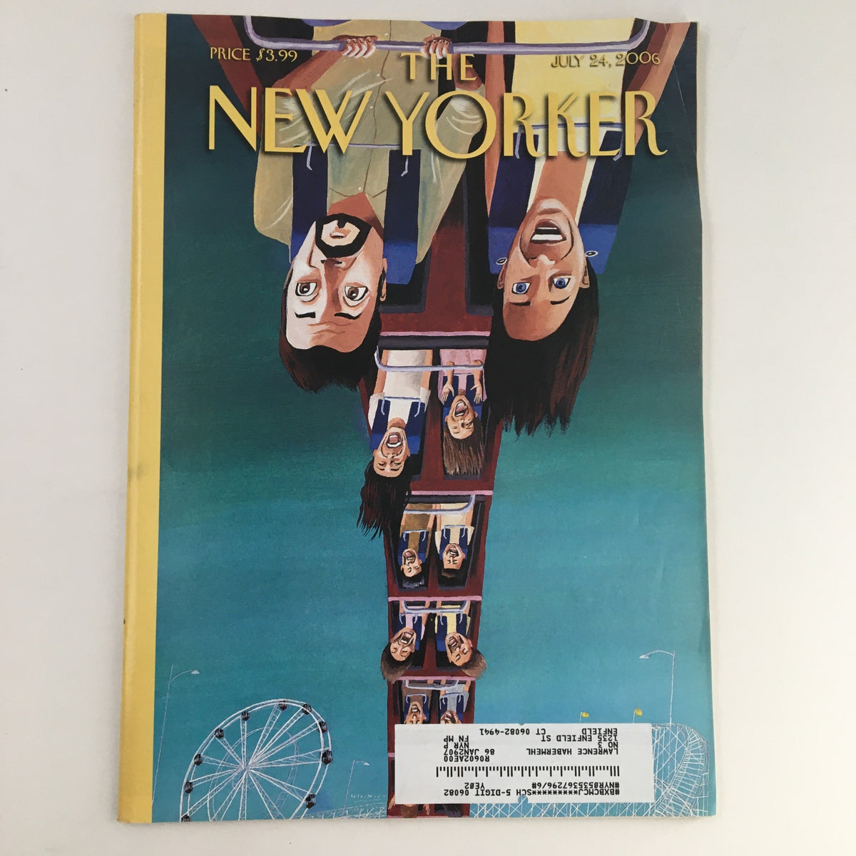 The New Yorker Magazine July 24 2006 featuring an art cover by Mark Ulriksen, showcasing a colorful depiction of lively characters on a ride, reflecting the vibrant culture of the era.