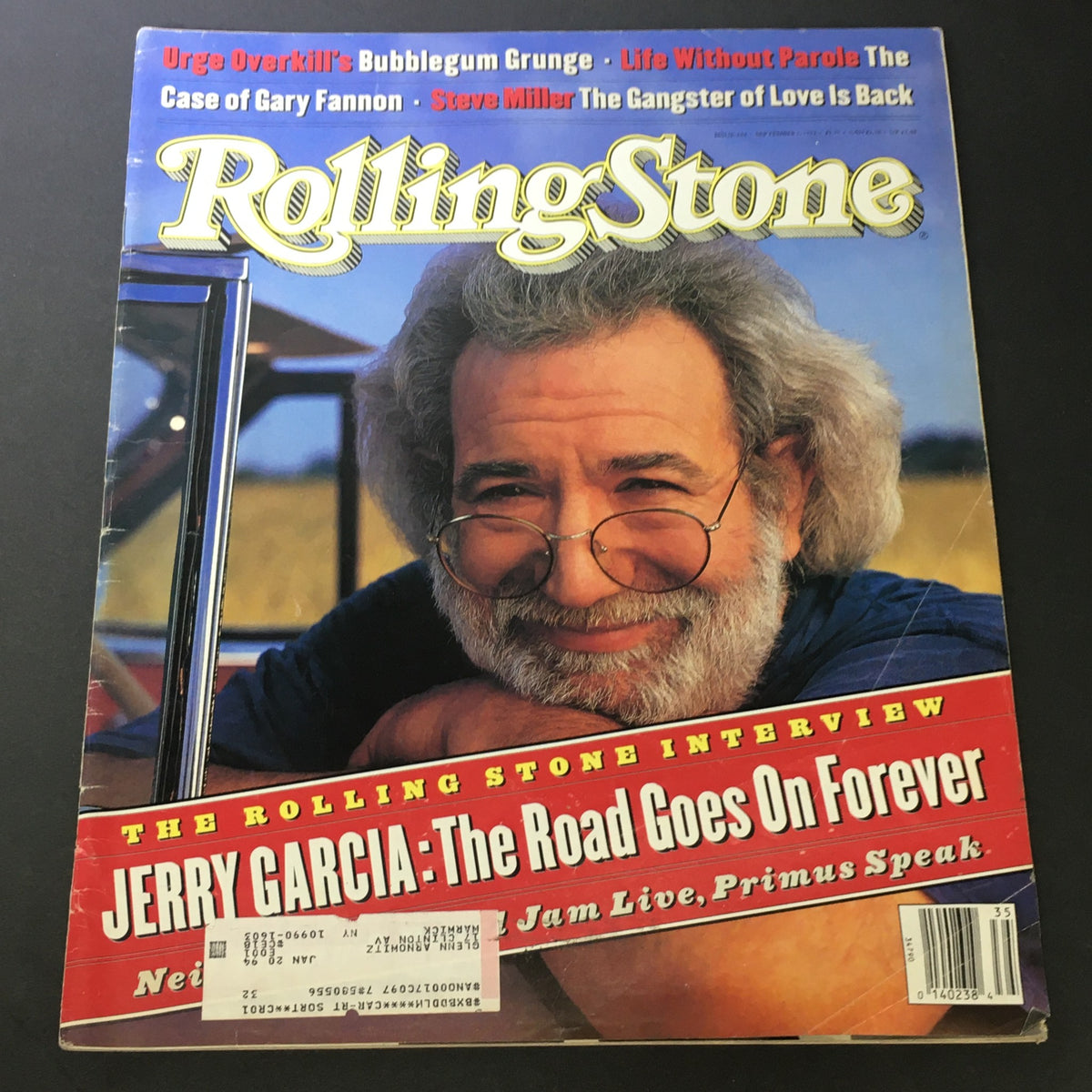 Cover of VTG Rolling Stone Magazine September 2 1993 featuring Jerry Garcia and Steve Miller, showcasing the iconic music culture of the early '90s.