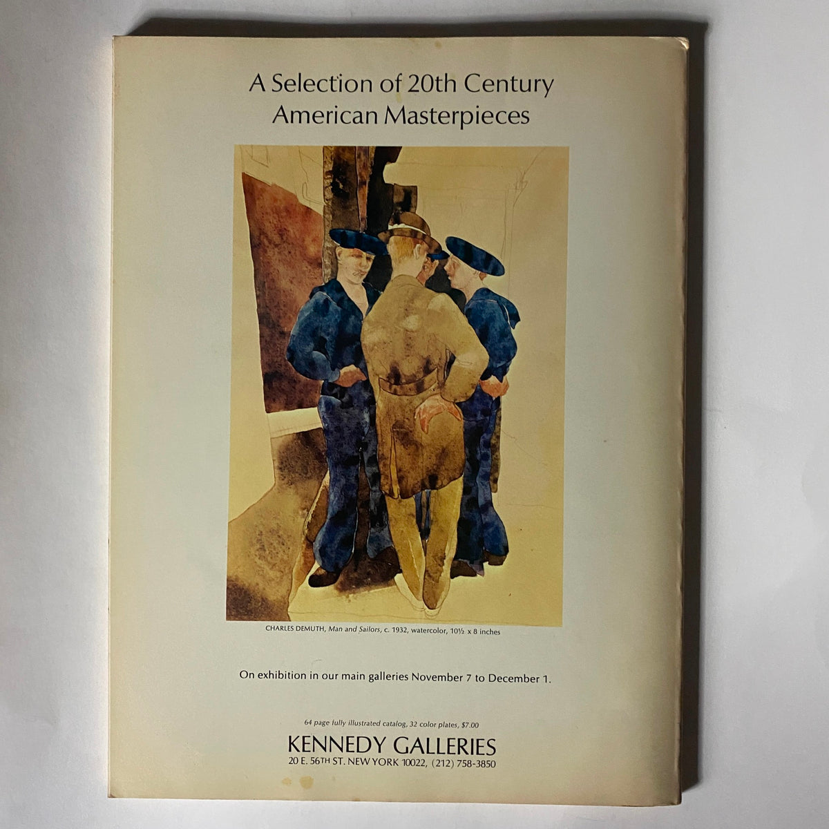 Back cover of the VTG Art in America Magazine November 1973 advertising a selection of 20th Century American Masterpieces with artwork by Charles Demuth.
