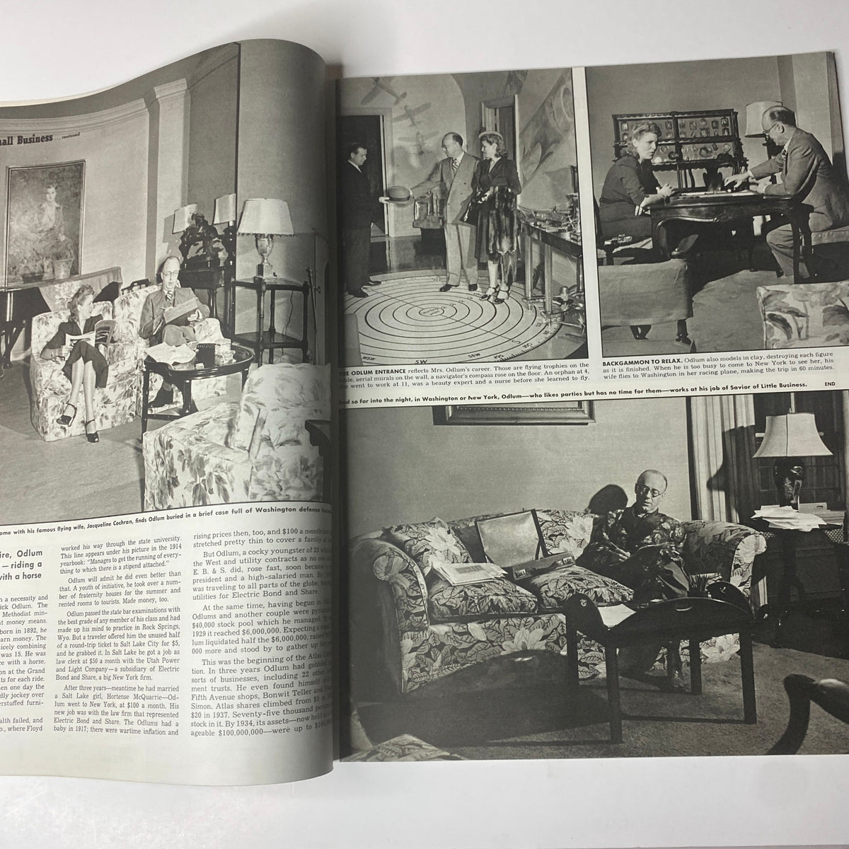 Look Magazine December 2, 1941 featuring a scene with elegant interior design, showcasing prominent figures in conversation. This issue highlights the fashion and culture at the time, coinciding with America’s entry into World War II.