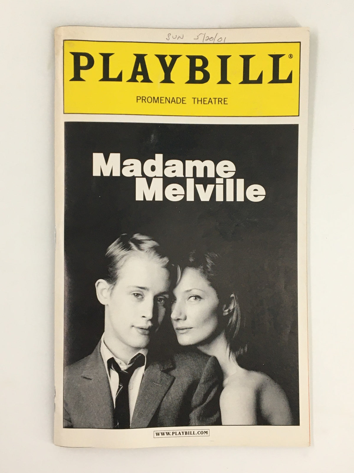 2001 Playbill for Madame Melville, featuring Macaulay Culkin, from The Promenade Theatre.
