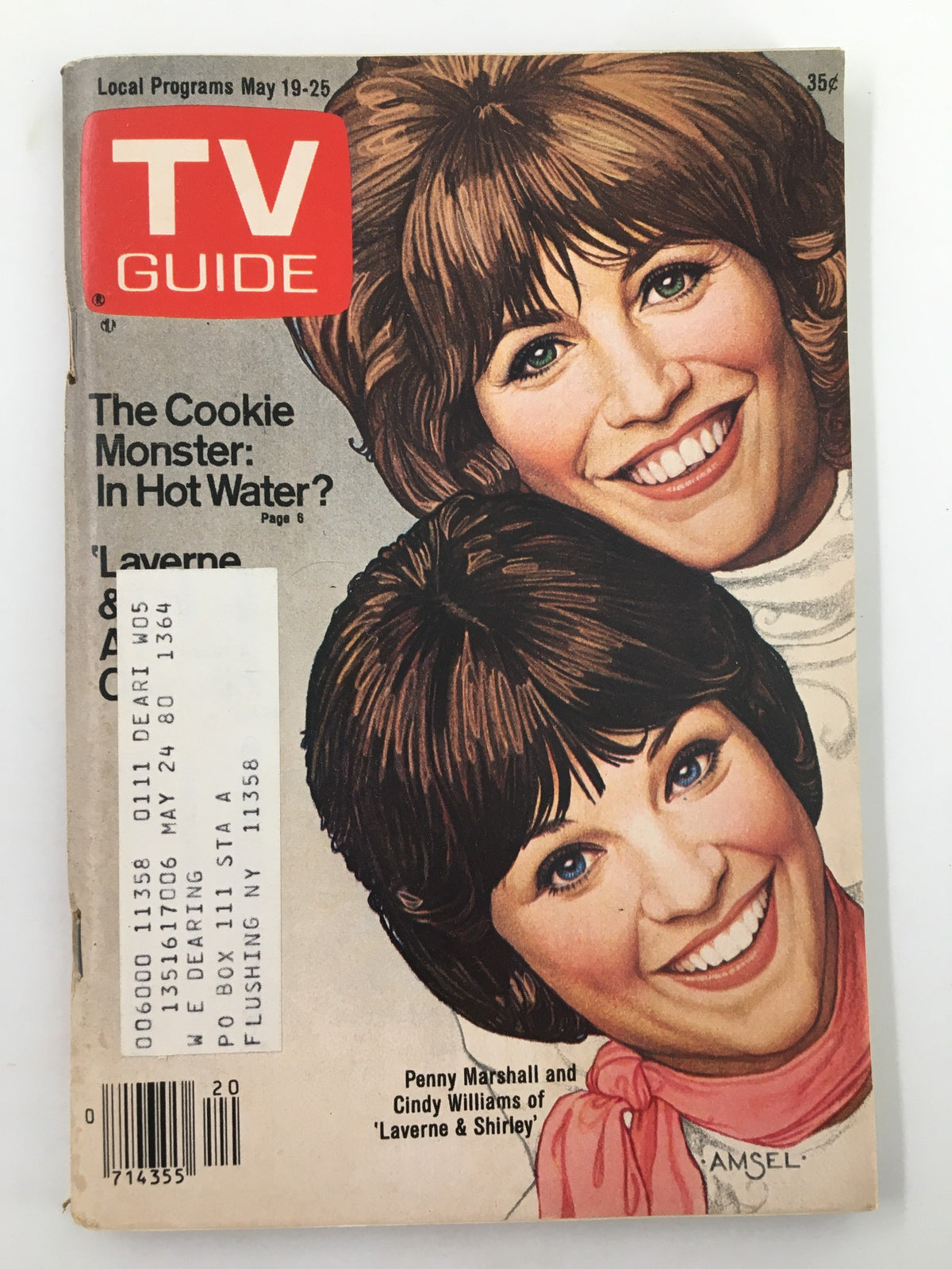 Cover of TV Guide Magazine May 19, 1979 featuring Penny Marshall and Cindy Williams from 'Laverne & Shirley'. The cover includes images of both actresses, styled with iconic retro fashion.