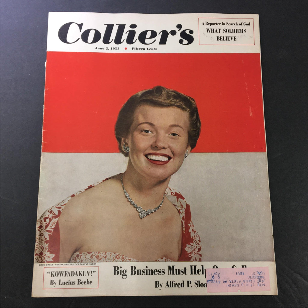 Vintage Collier's Magazine June 2 1951 Big Business Must Help Our Colleges