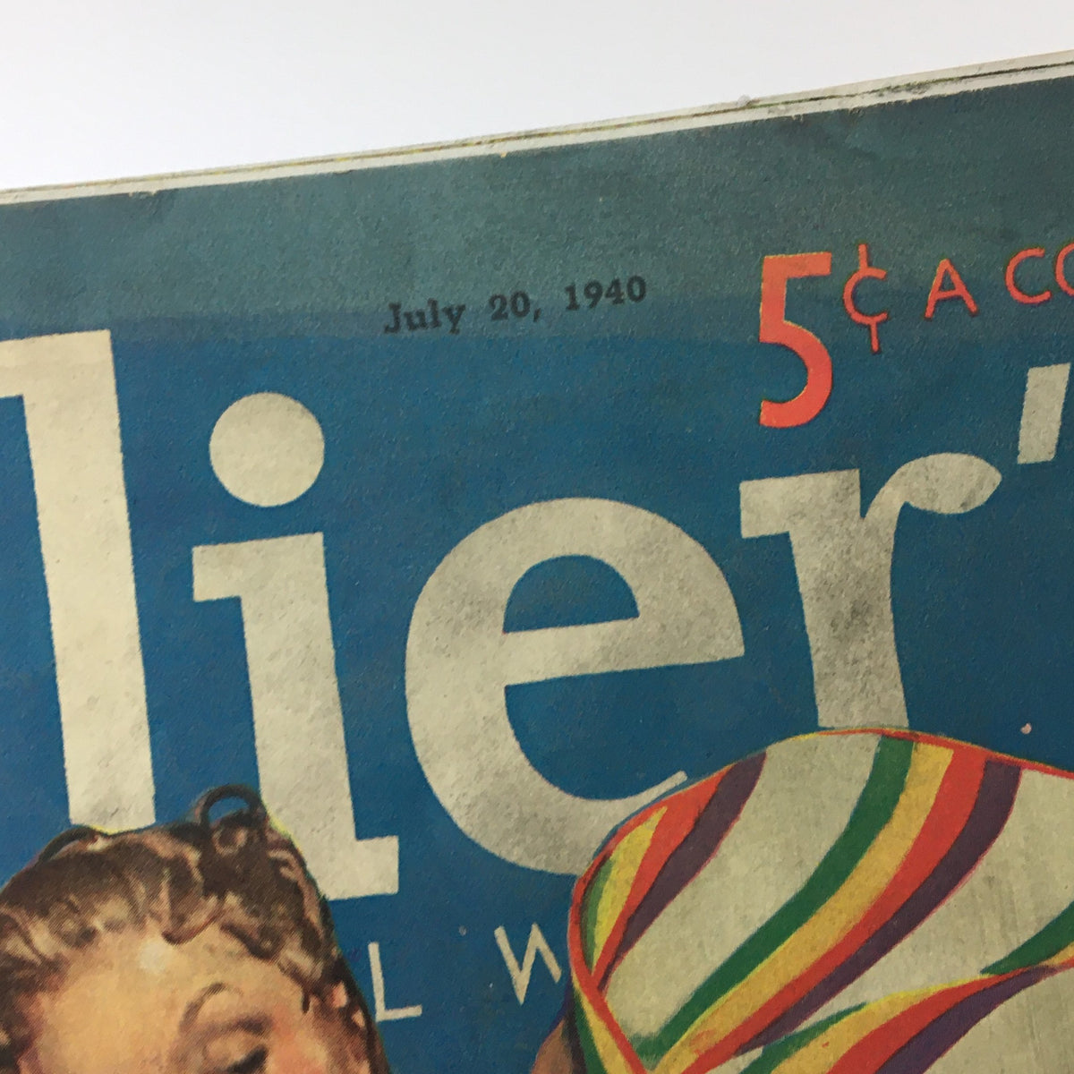 Cover of VTG Collier's Magazine dated July 20, 1940, featuring colorful design and the title 'Say it with Music' by Richard English.