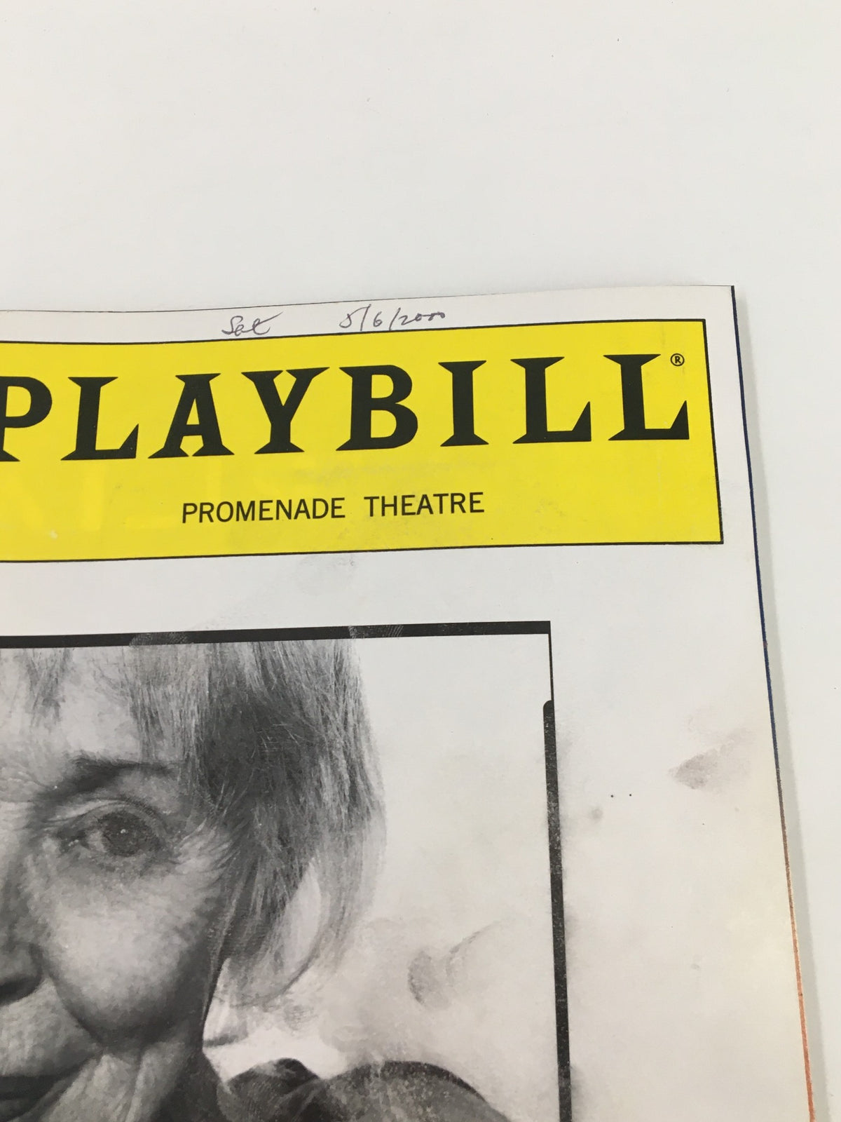 2000 Playbill The Promenade Theatre cover detail focusing on Eileen Heckart's portrait in The Waverly Gallery.