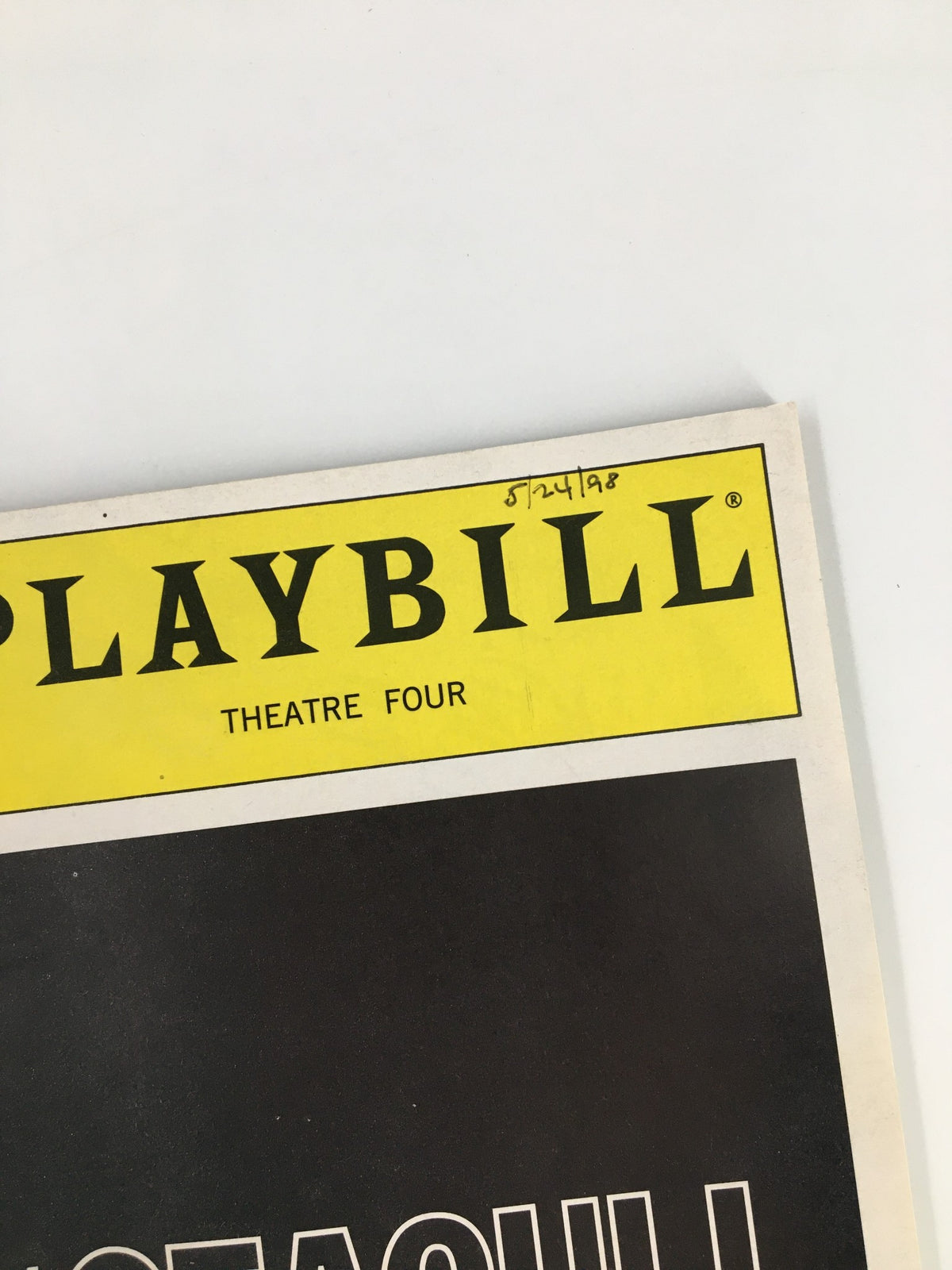Close-up of the cover of the 1998 Playbill for The Seagull featuring Mark Blum and Tom Brennan, showcasing the title and production details.