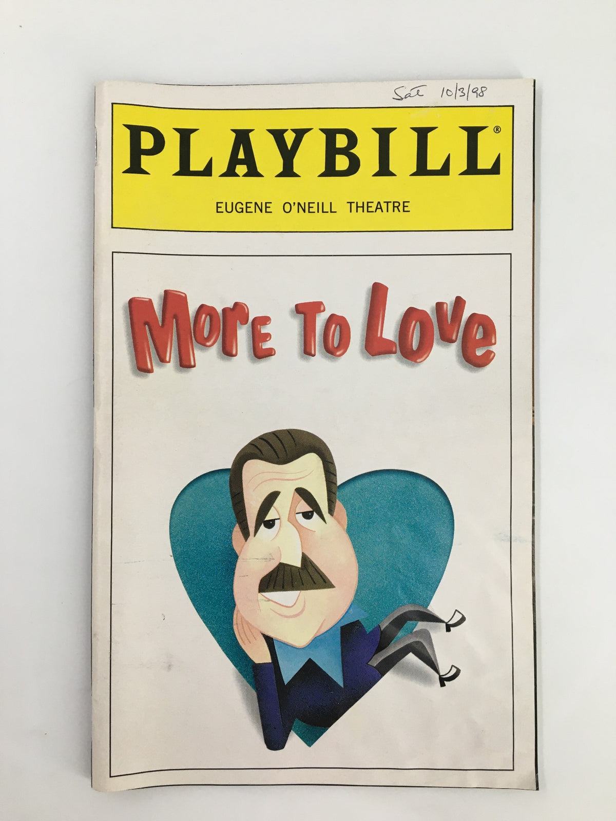1998 Playbill for 'More To Love' at Eugene O'Neill Theatre featuring a whimsical cover illustration.