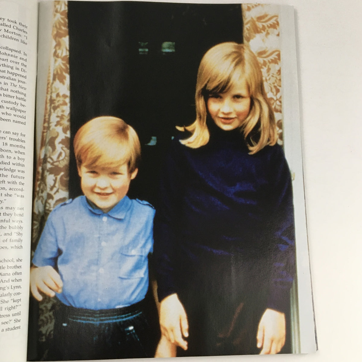 Childhood photograph of Diana, Princess of Wales, alongside her brother, showcasing her early years in People Weekly Magazine Fall 1997.