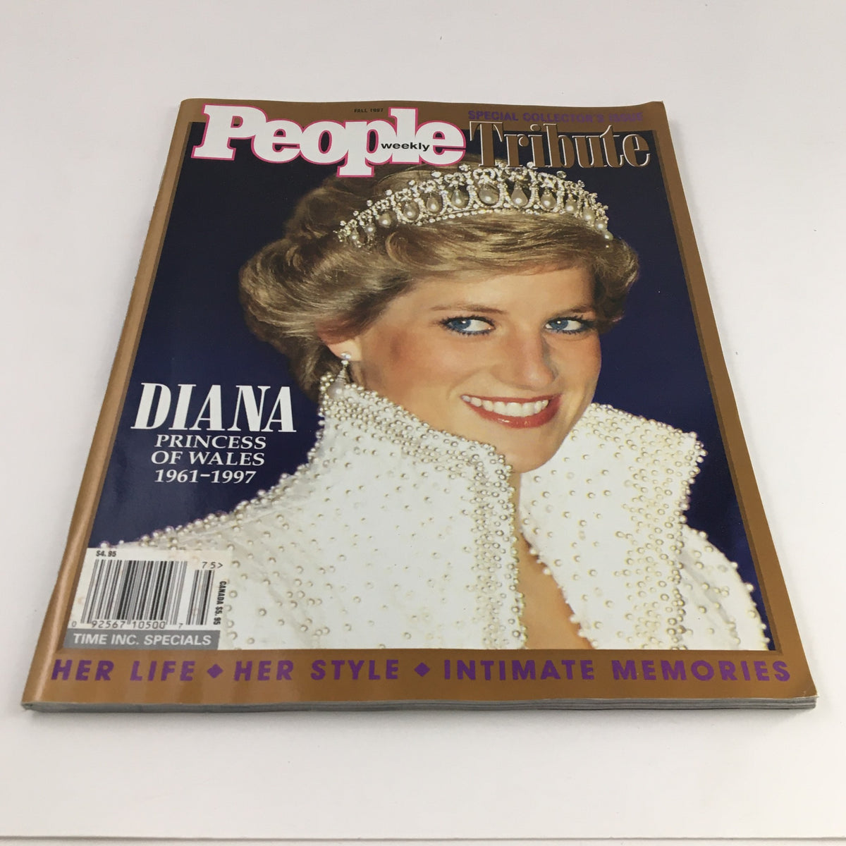 Another angle of People Weekly Magazine Fall 1997 with the cover image of Princess Diana, highlighting her elegant style and the commemorative nature of this special collector's issue.