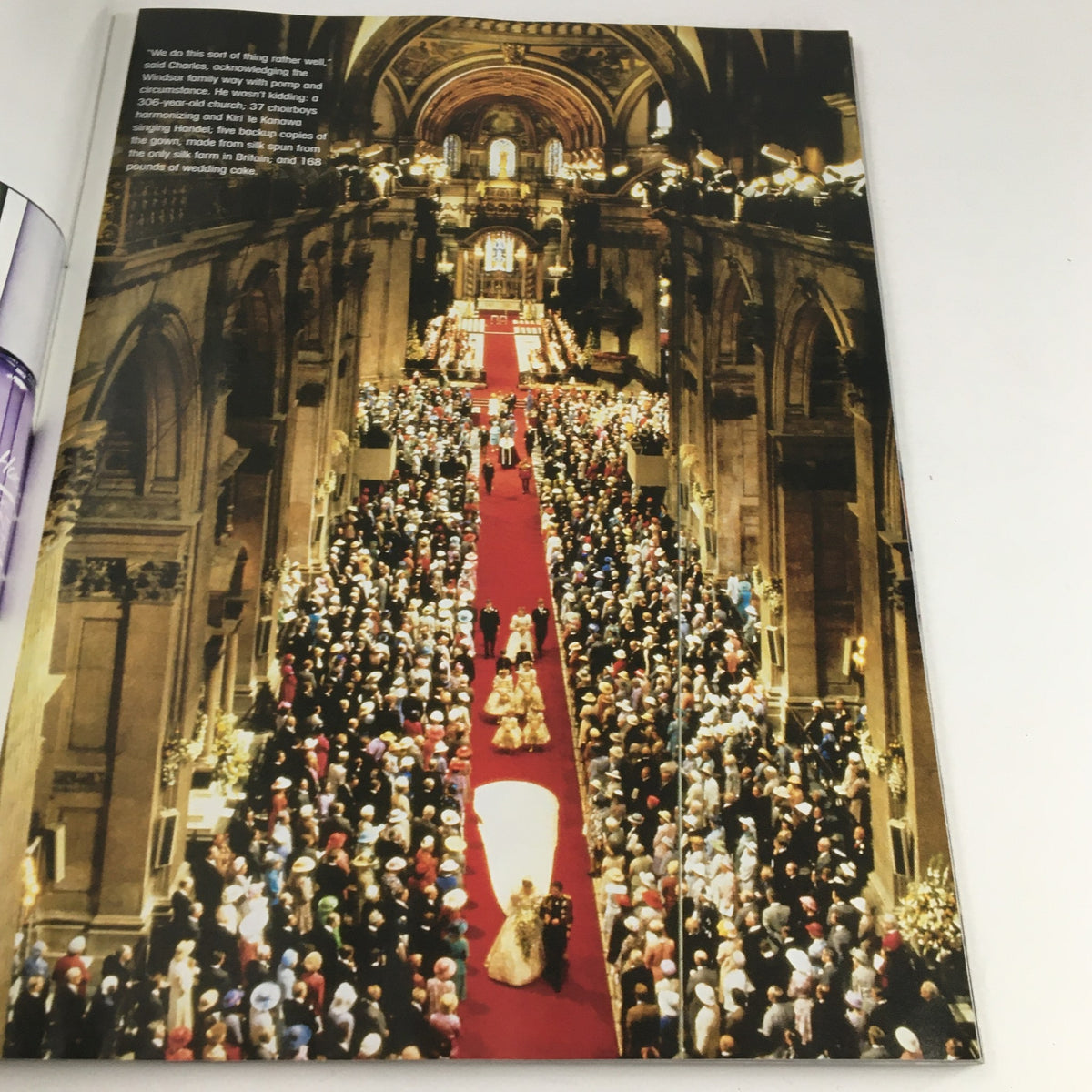 People Weekly Fall 1997 magazine illustrating the grandeur of Princess Diana's wedding ceremony at St. Paul's Cathedral with a crowded aisle.