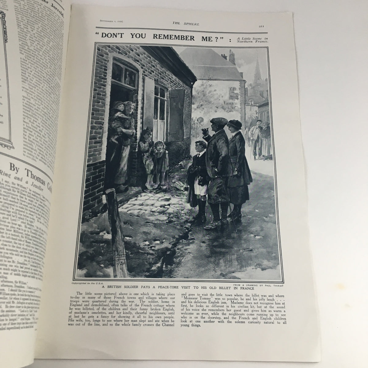 Sphere Newspaper September 4, 1920: The illustrated page titled 'DON'T YOU REMEMBER ME?' showcasing a story from the era.