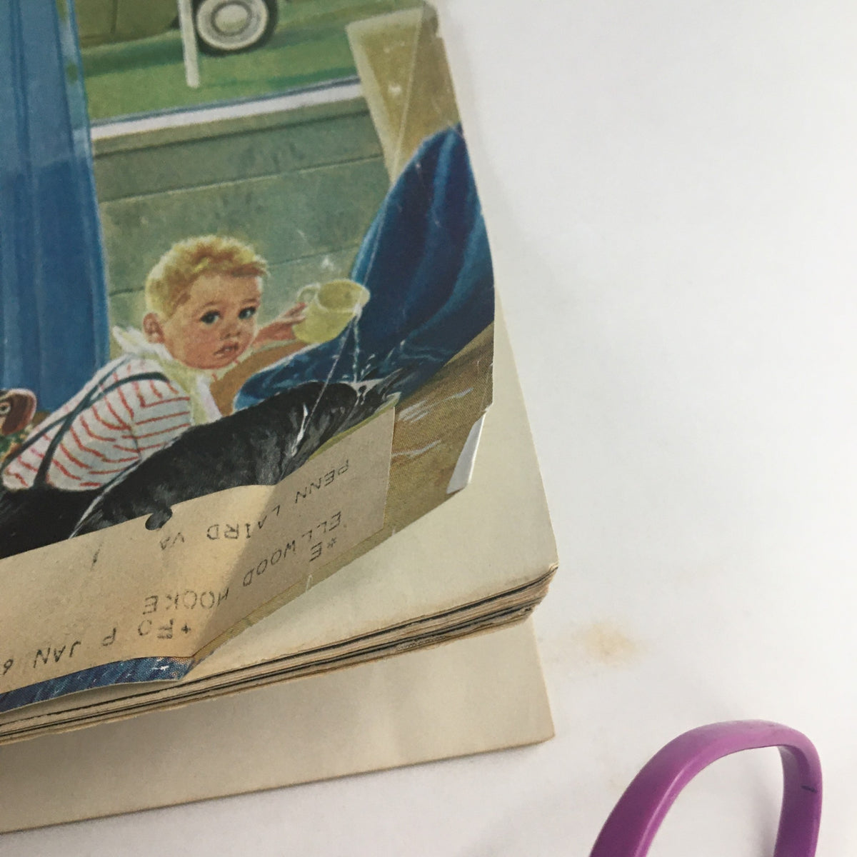 Interior page of The Saturday Evening Post May 26 1962 showing an illustration of a child with a cup amidst summertime settings.