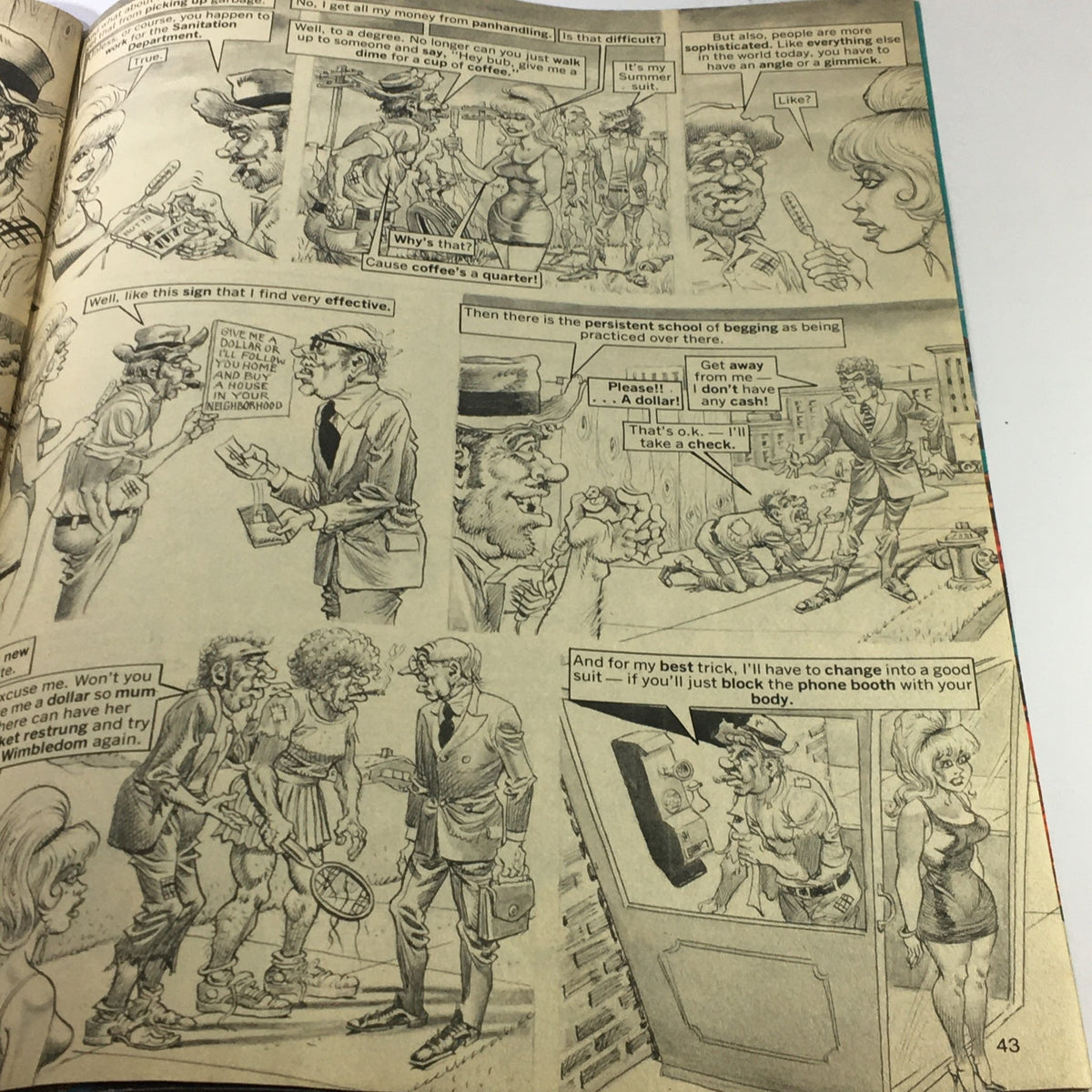 Cracked Magazine January 1978 Issue #148 interior comic section humorously portraying various social scenarios.