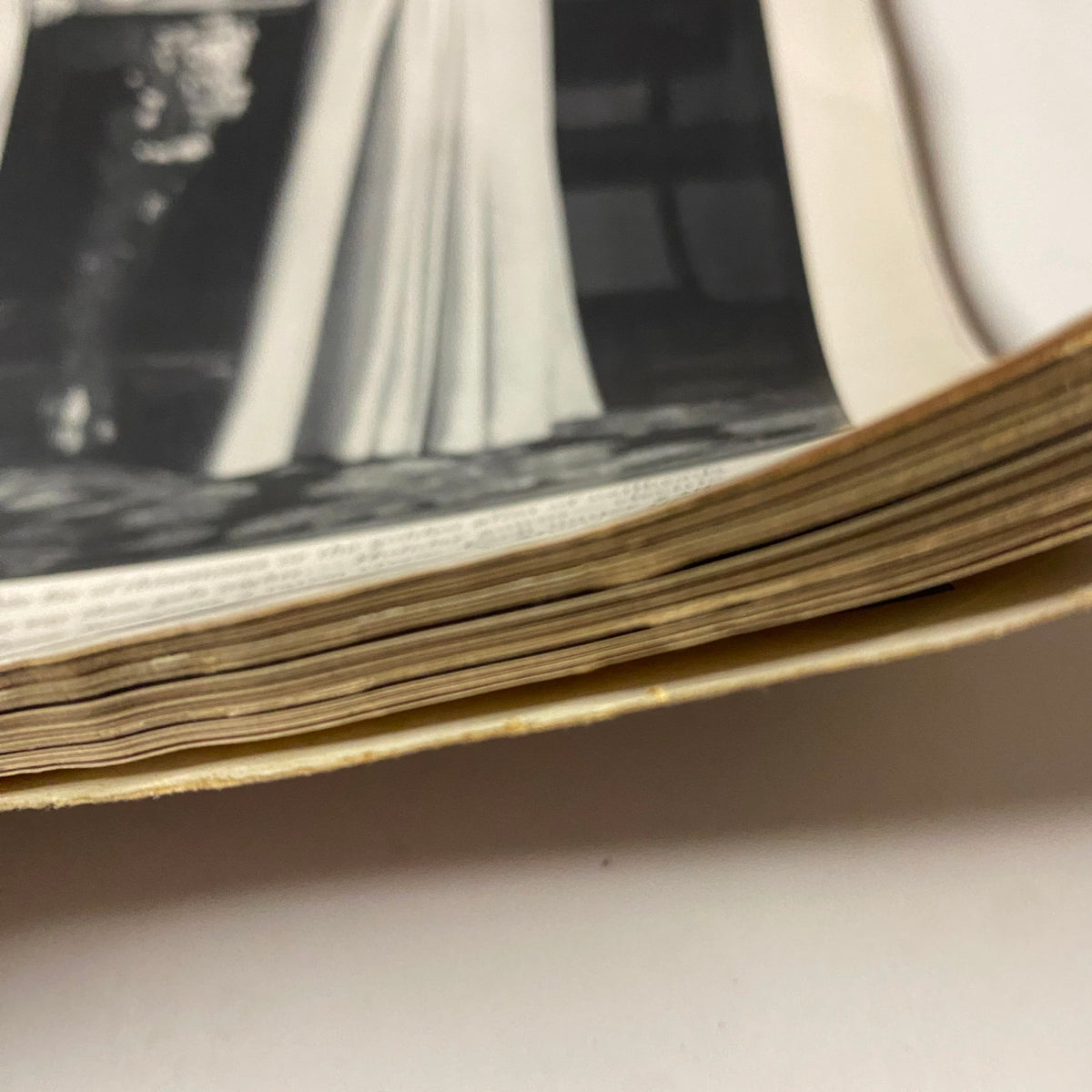 Vogue Magazine November 15, 1941 The House of Vanderbilt GD Interior image focusing on the pages of the magazine showing wear and aged edges, illustrating its vintage condition.