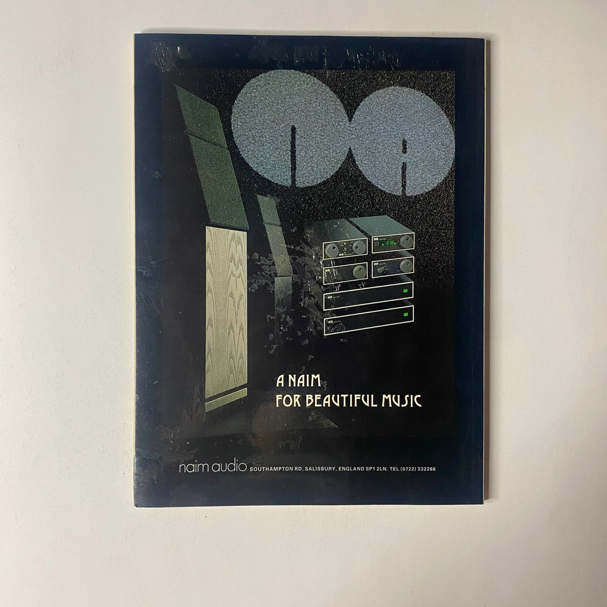 Back cover of Car Magazine UK Import January 1989 featuring an advertisement for Naim Audio, emphasizing high-quality sound systems alongside a stylish design.